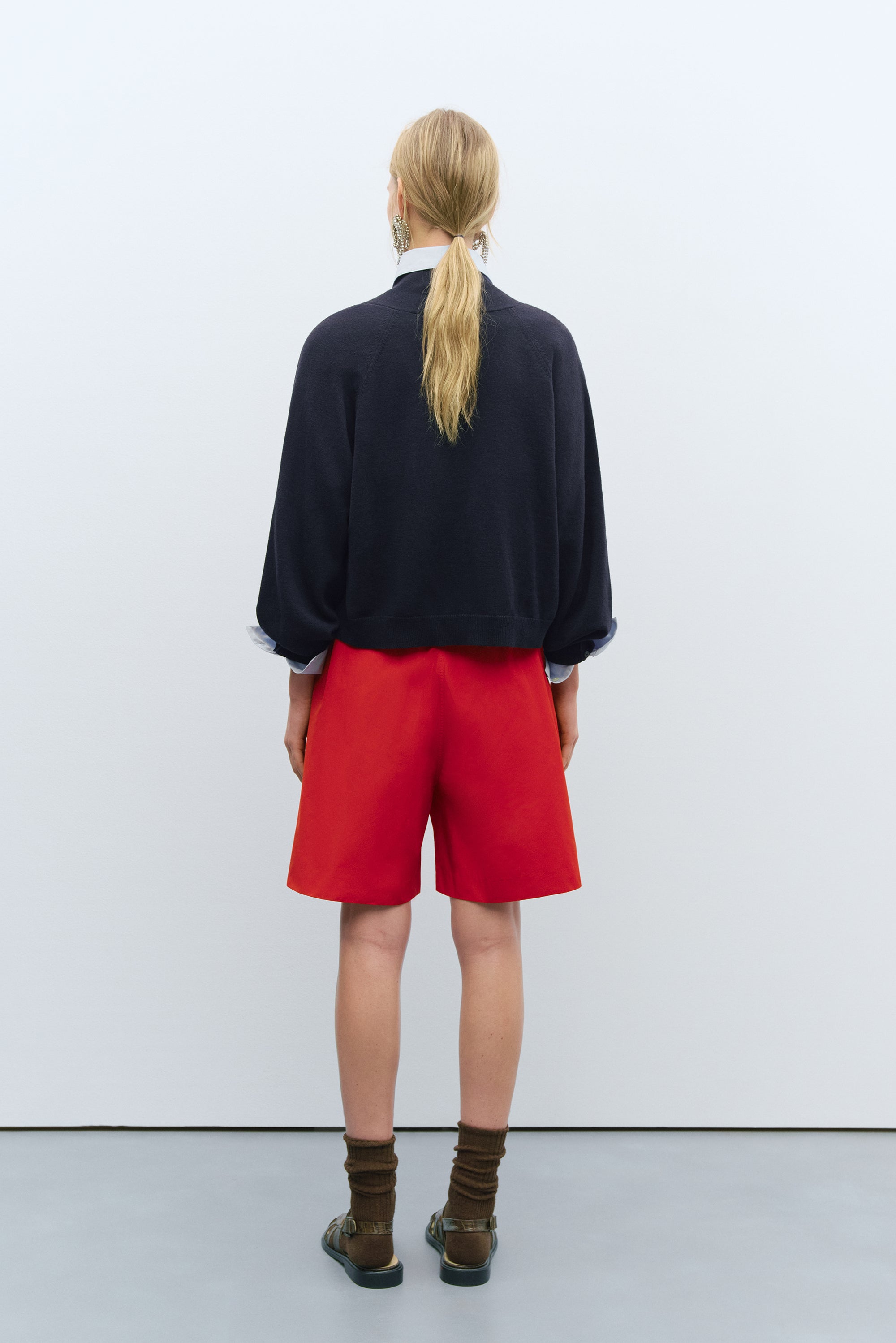Merino Wool Cardigan / Navy