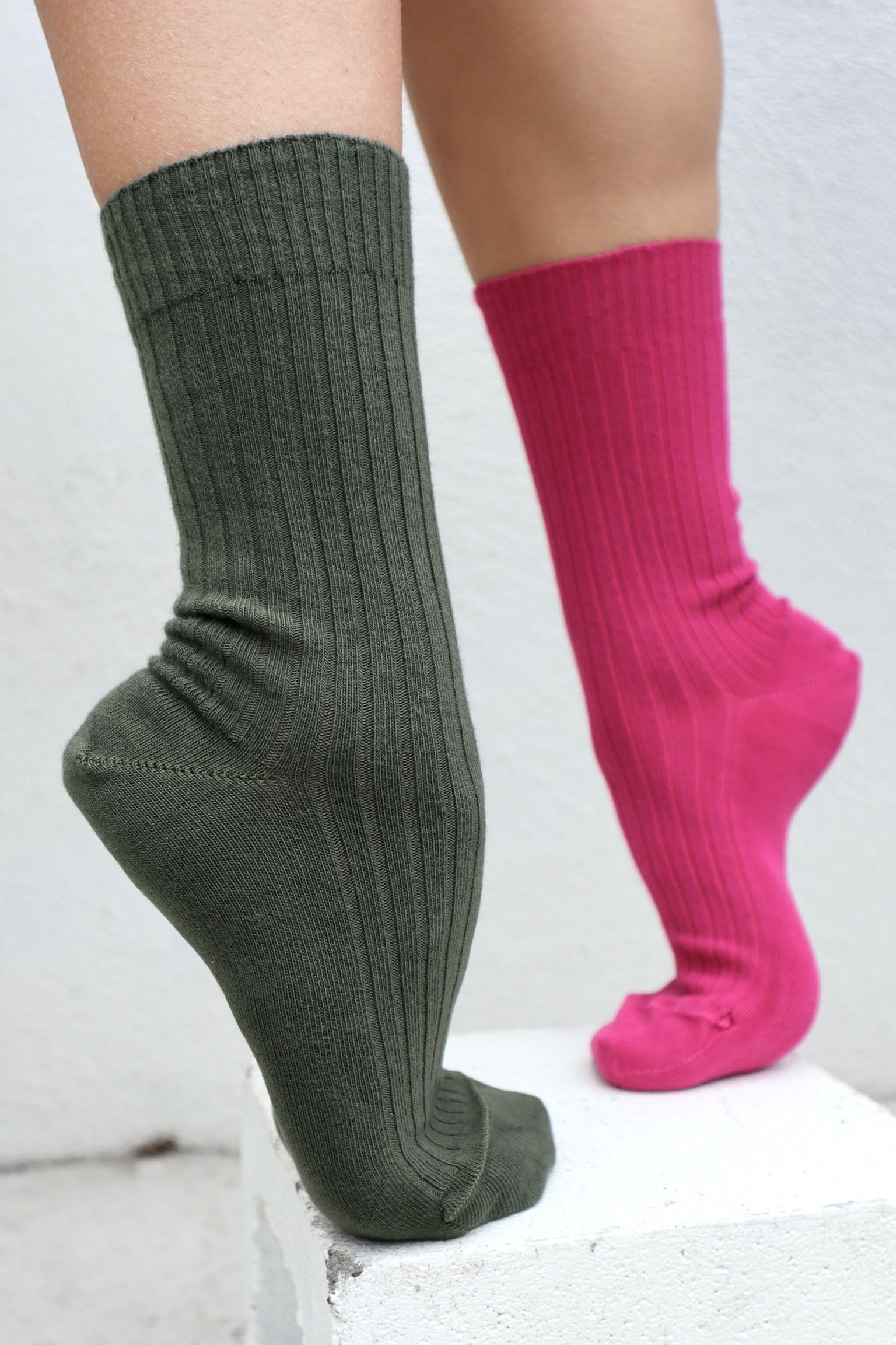Baserange Rib Ankle Sock / Selva Green