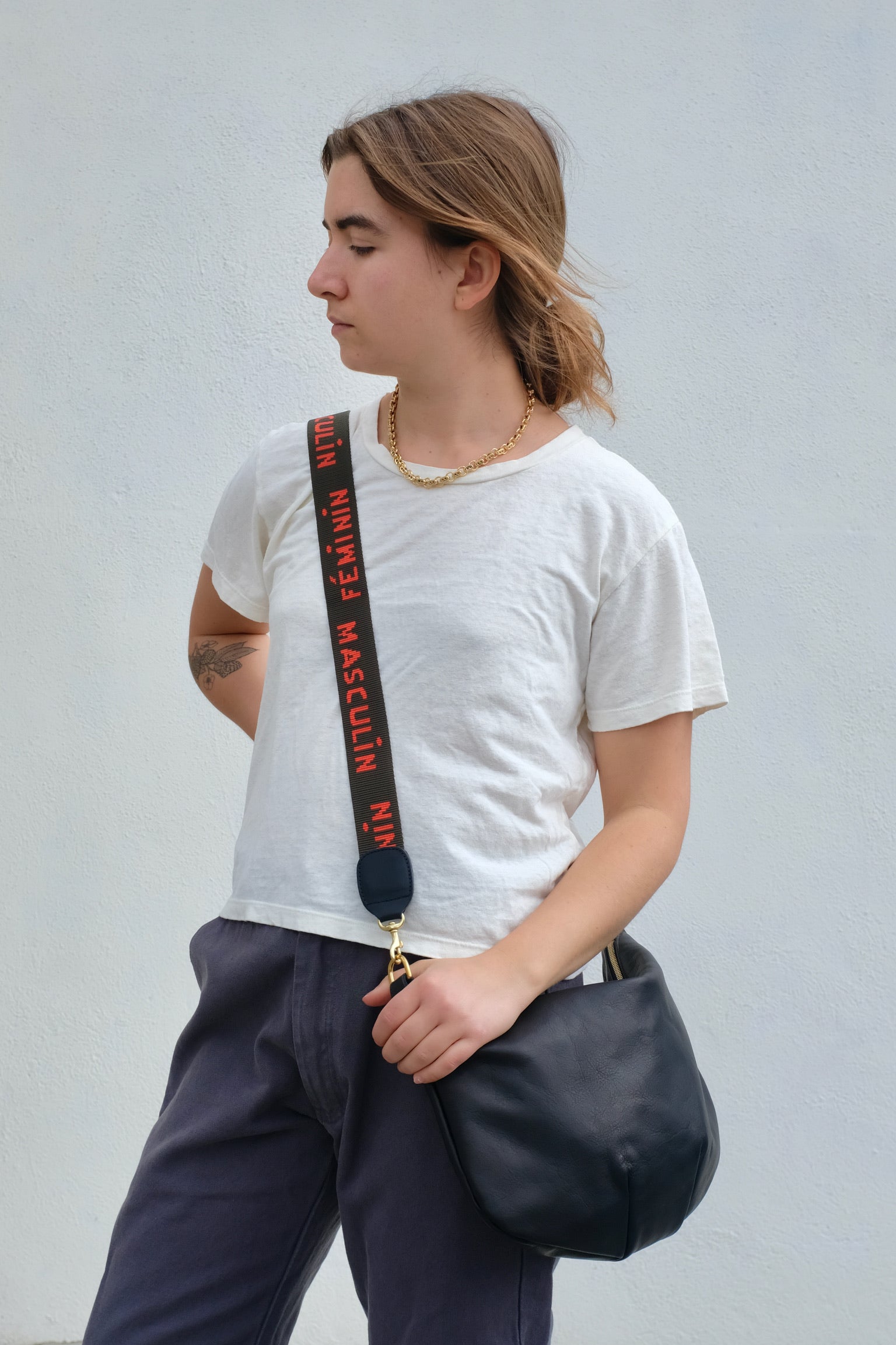 Jungmaven Cropped Lorel Tee / Washed White