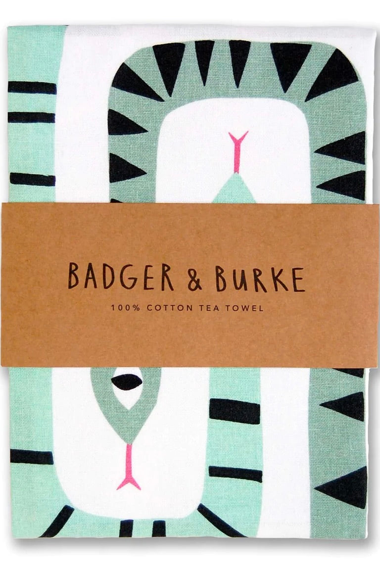 Badger &amp; Burke Tea Towel / Twin Snakes