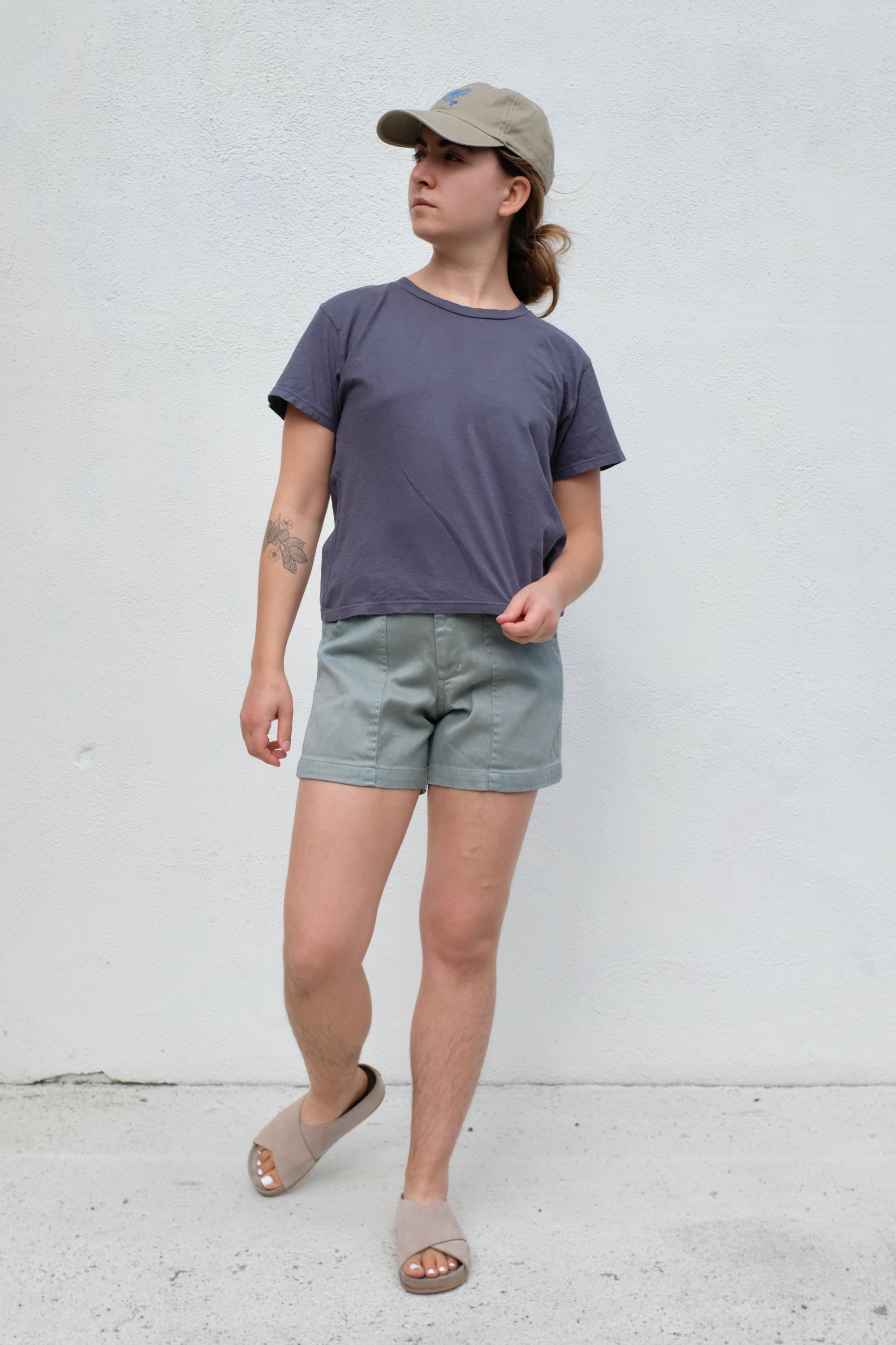 Jungmaven Cropped Ojai Tee / Diesel Gray