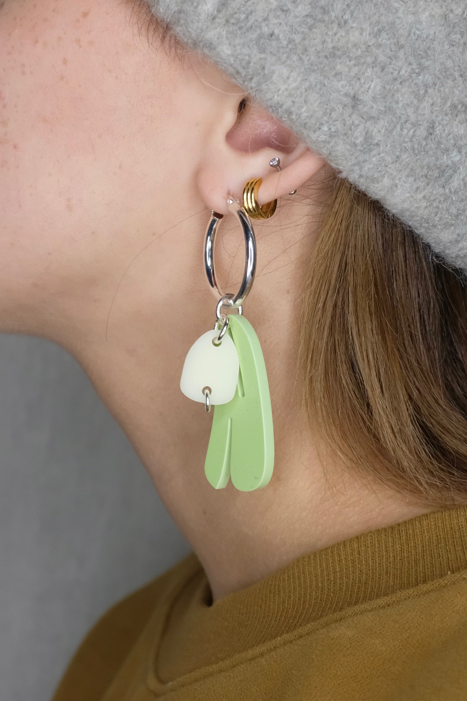 Warren Steven Scott Remnant Hoops, Green Apple/ Ivory