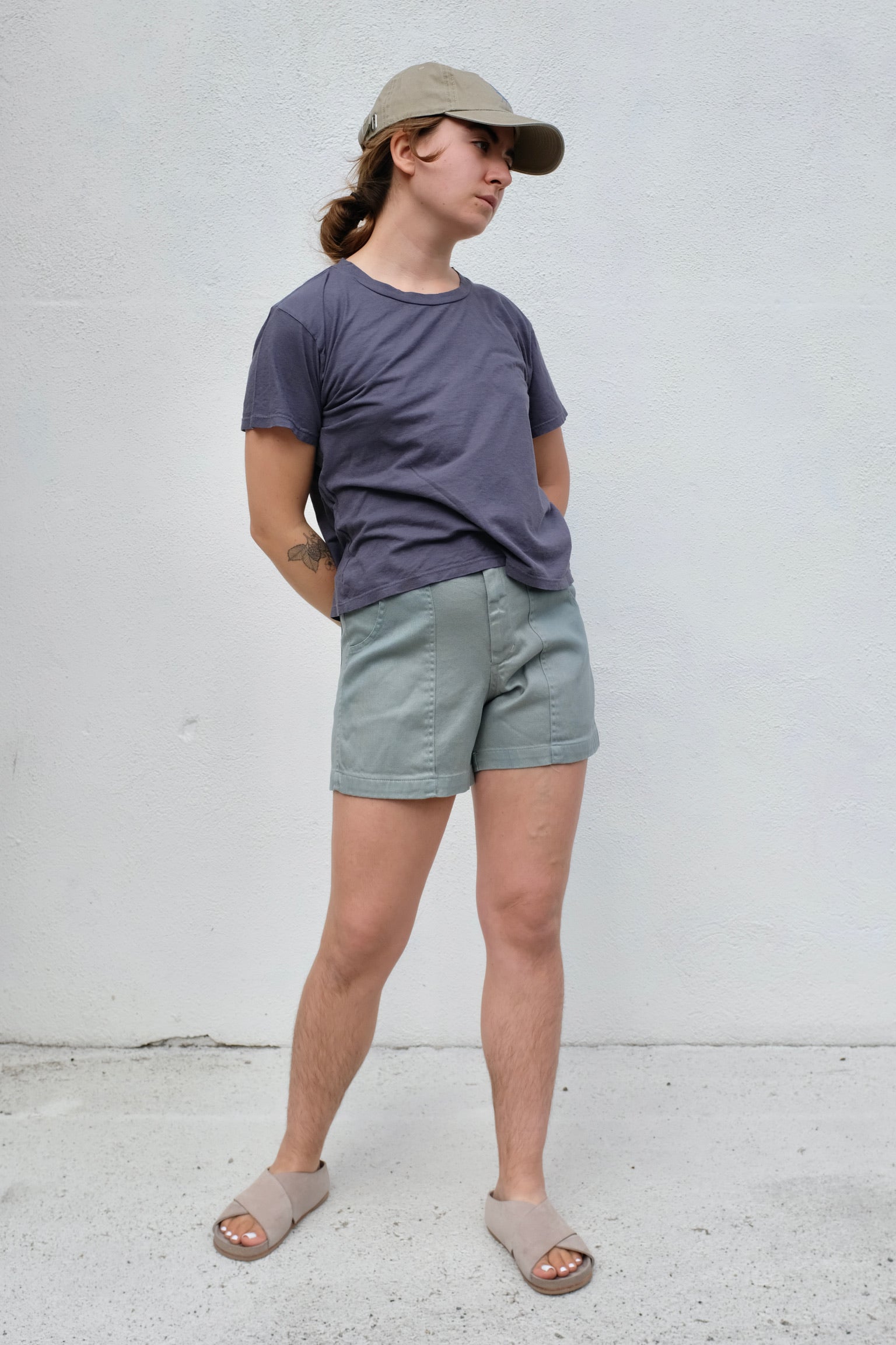 Jungmaven Cropped Ojai Tee / Diesel Gray