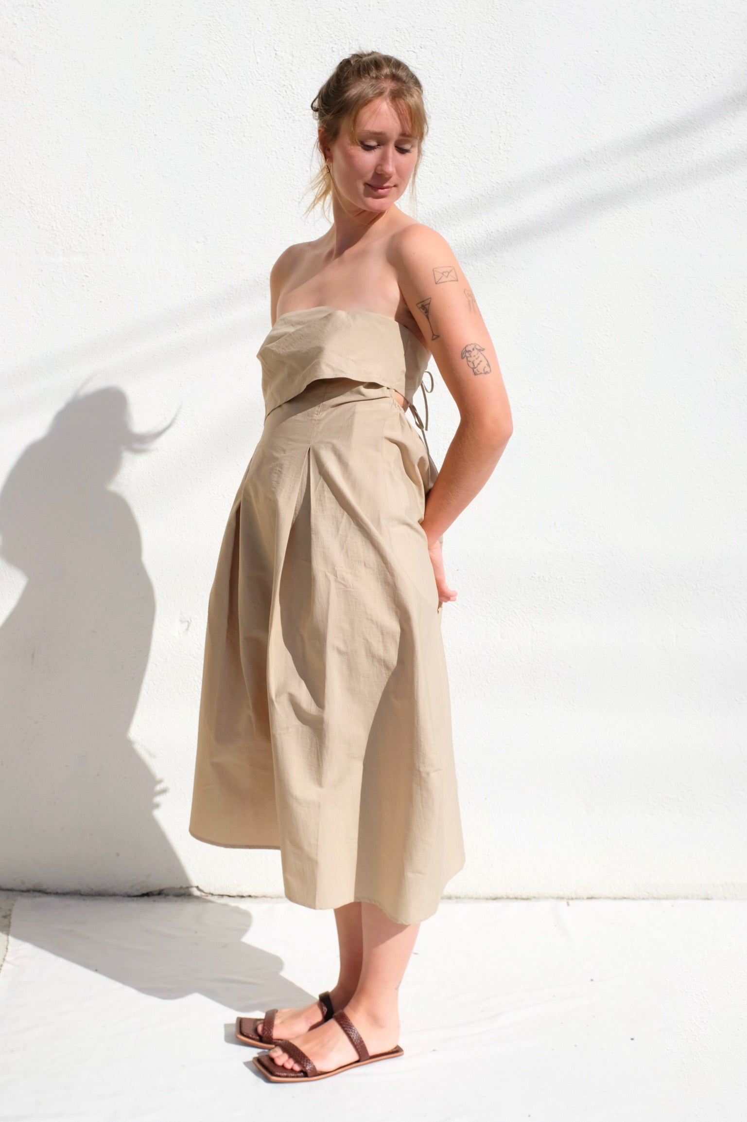 Cordera SS23 Strapless Dress / Toasted