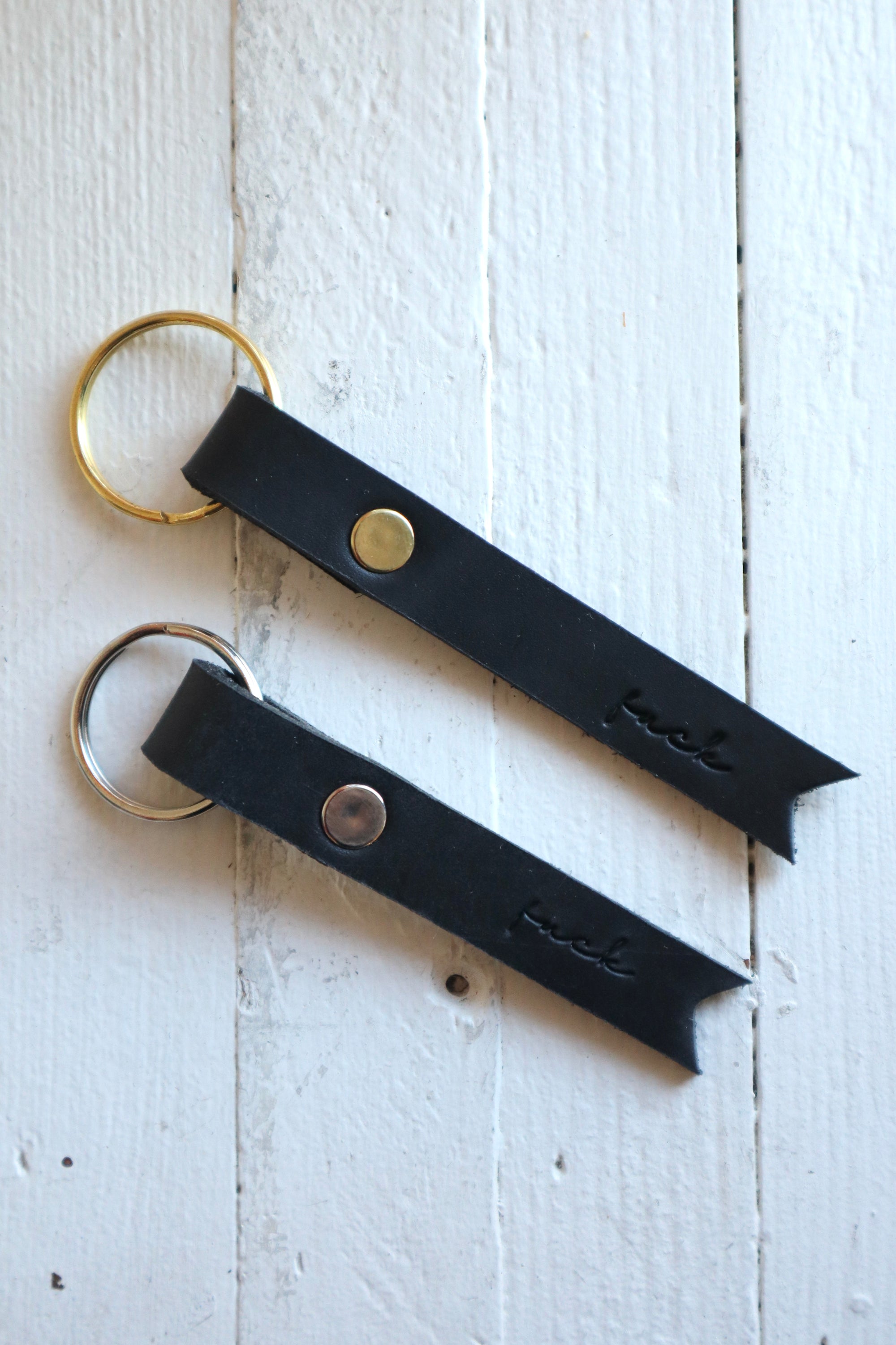 Loper & Haas Keychain / Black with Brass