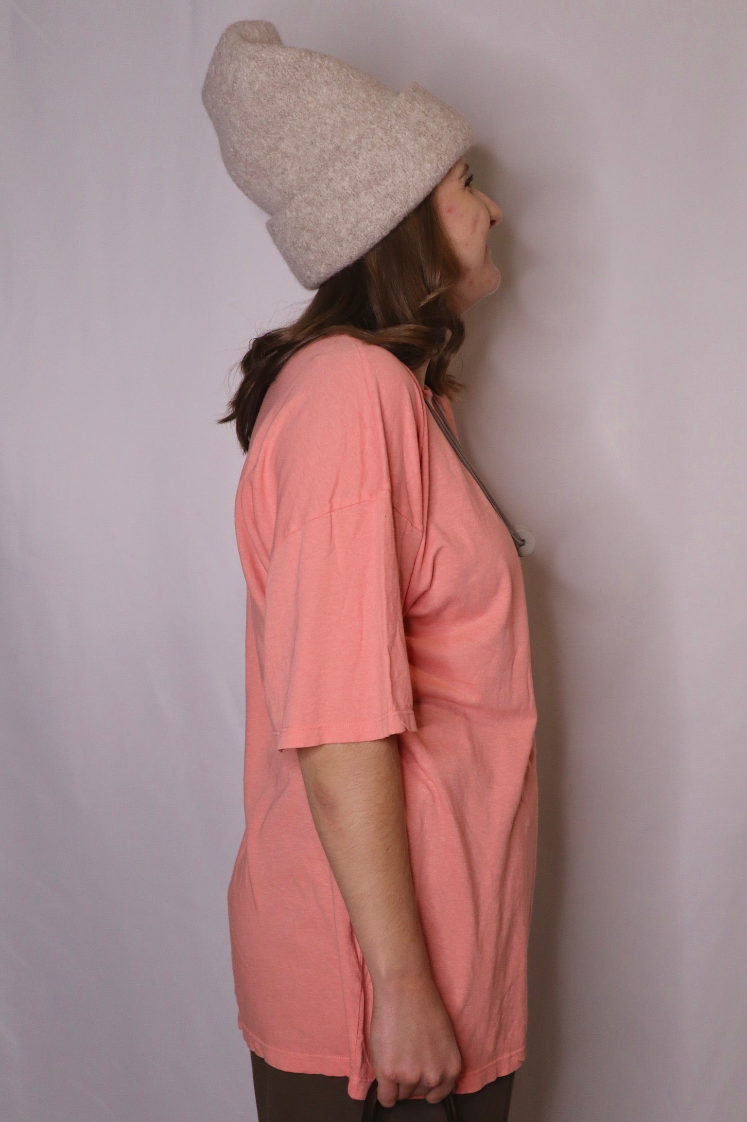 Index Oversized Tee / Pink Salmon
