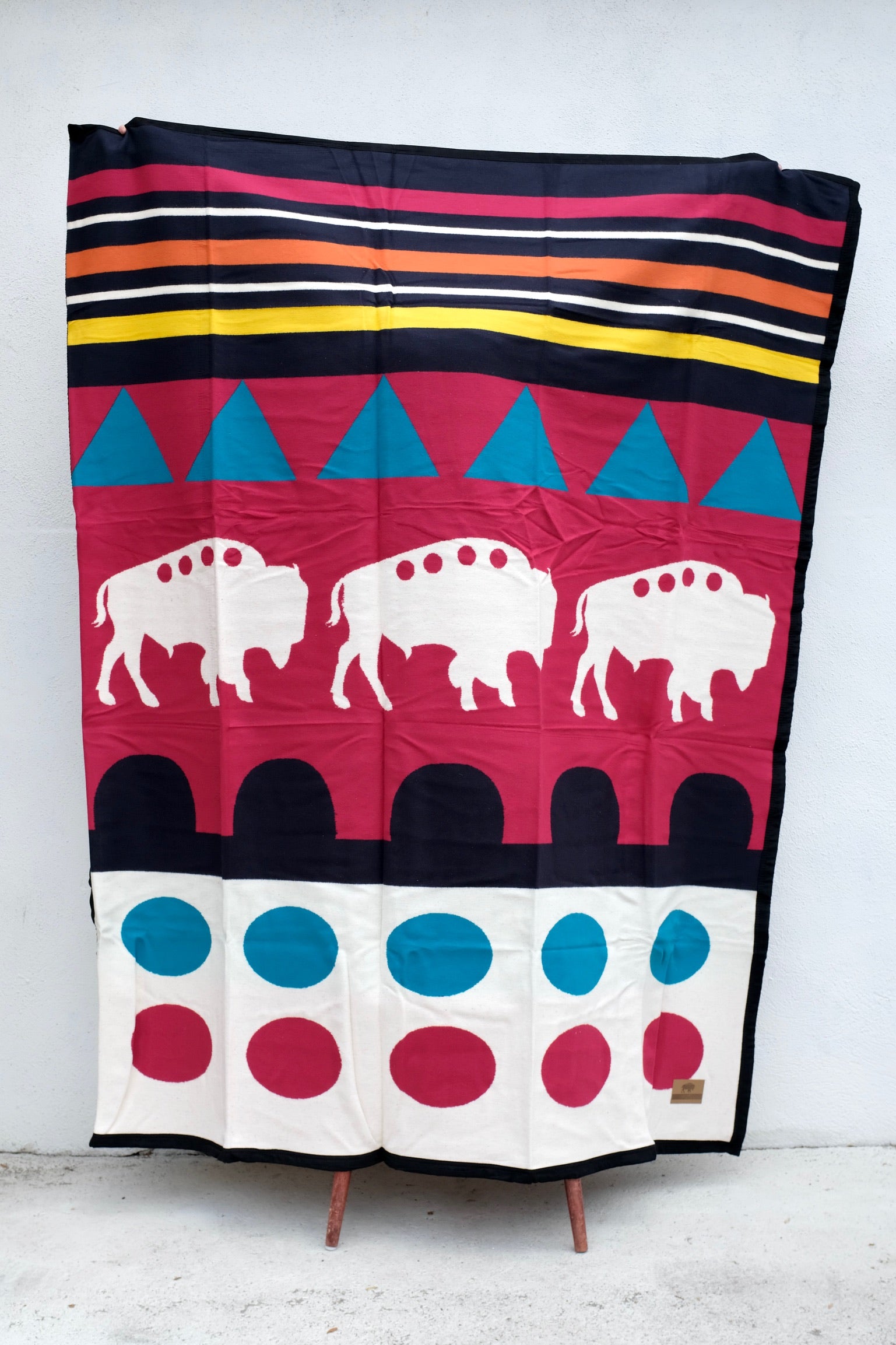 Boy Chief Buffalo Cotton Blanket / Buffalo