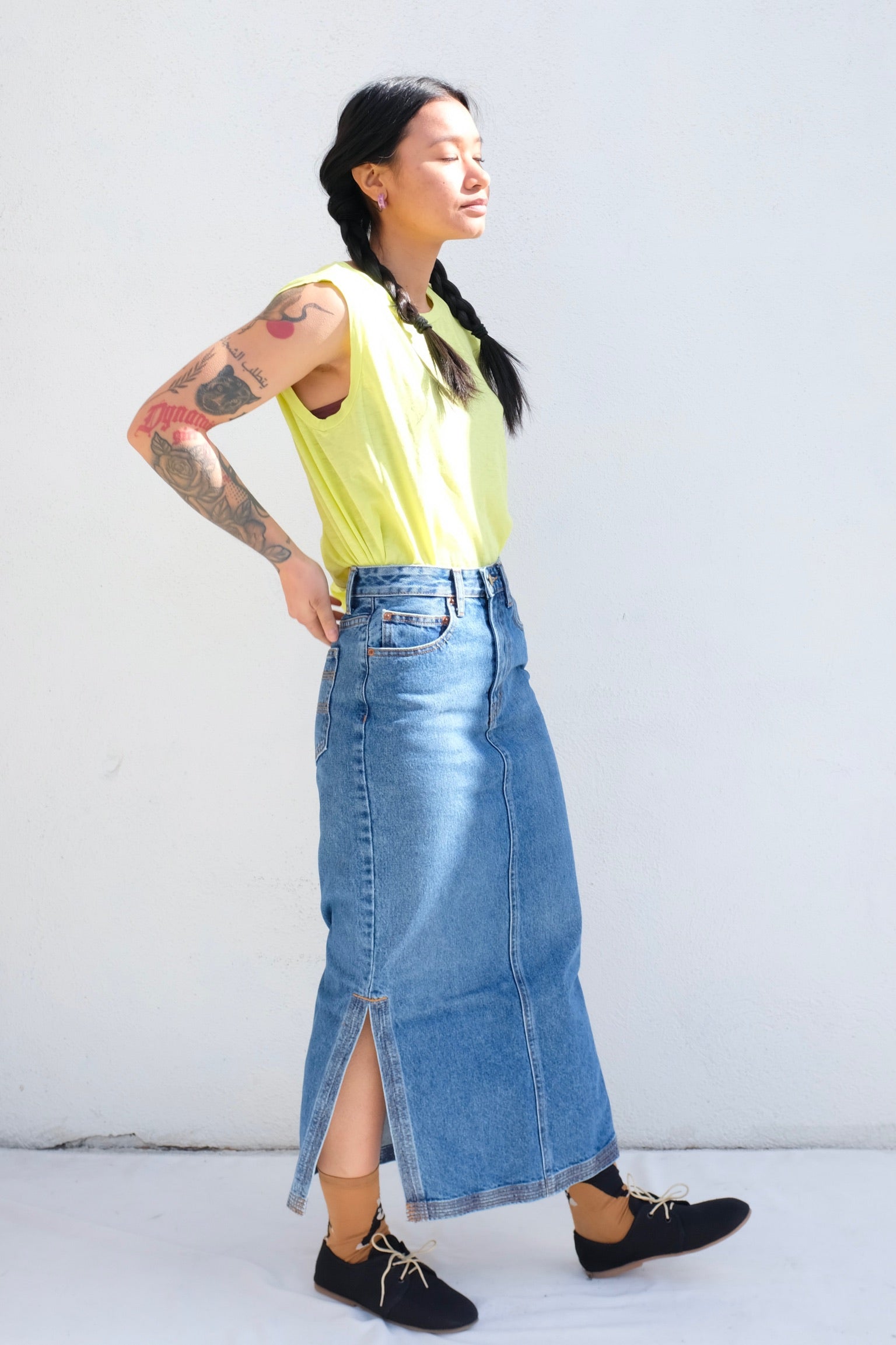 B-Sides Carrera Jean Skirt / Leo