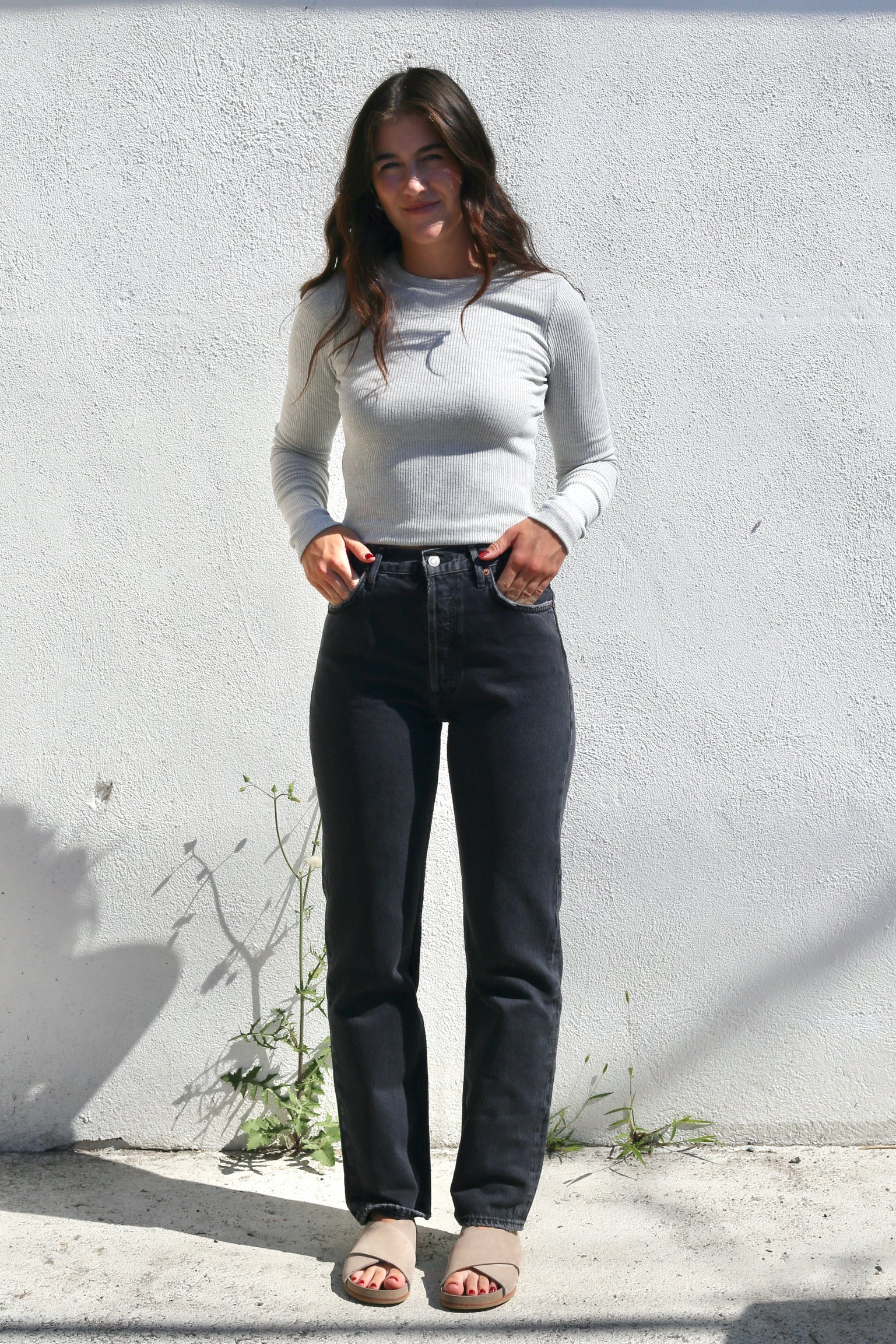 90's Pinch Waist / Black Tea
