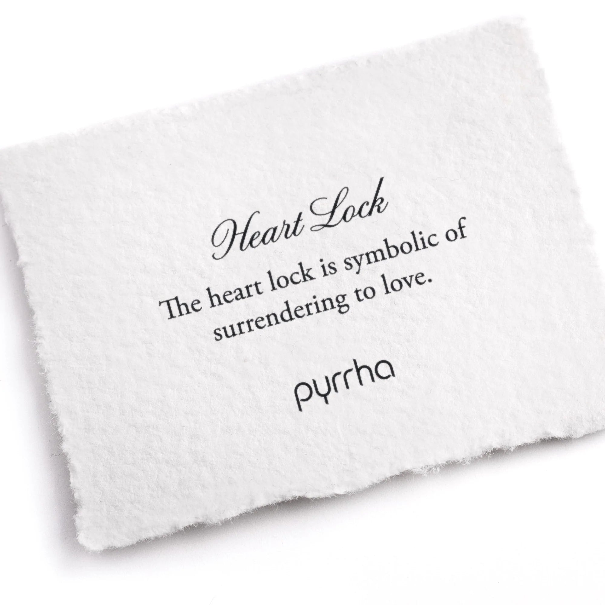 Pyrrha Heart Lock Symbol Charm / Bronze or Silver