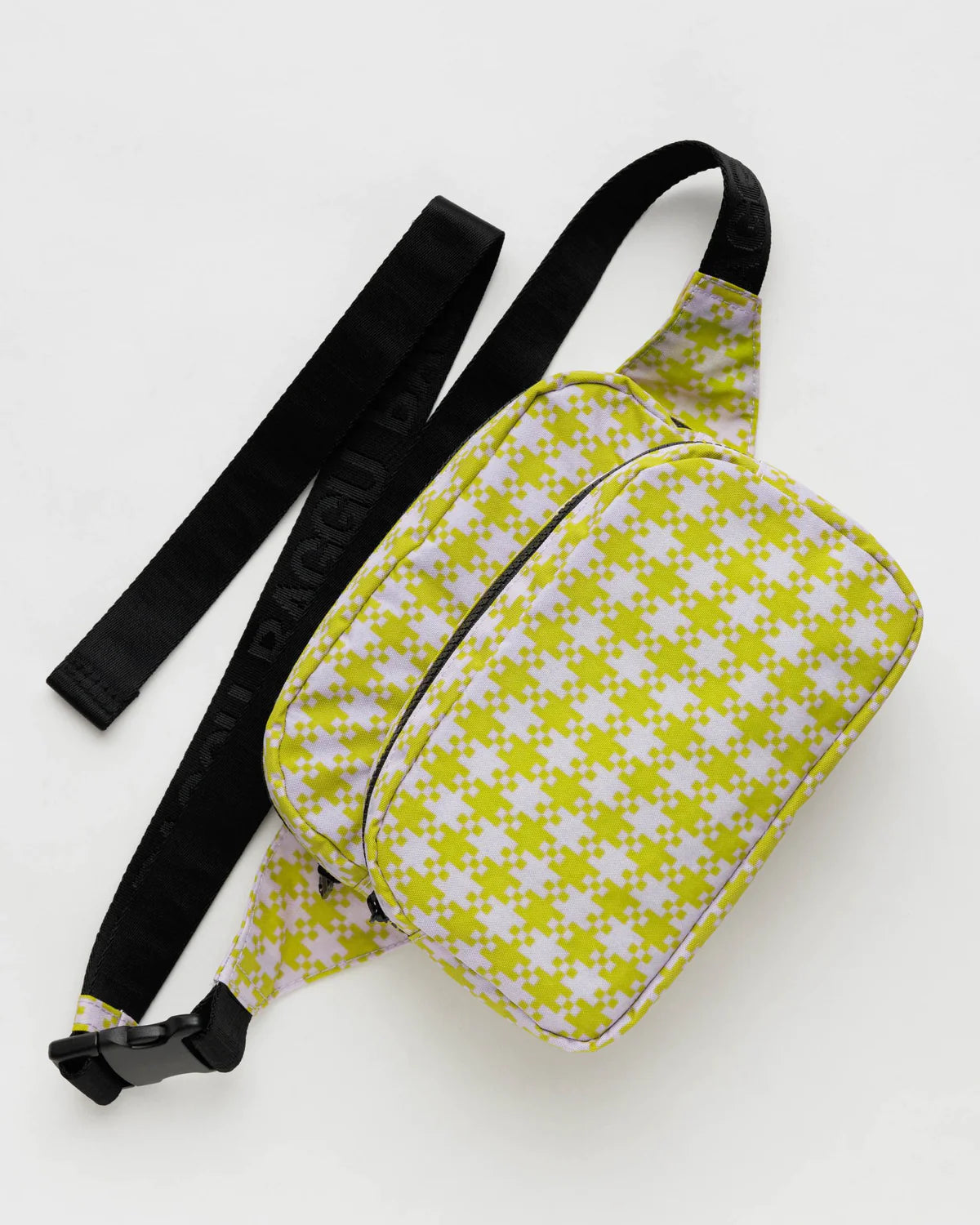 BAGGU Fanny Pack / Pink Pistachio Pixel Gingham