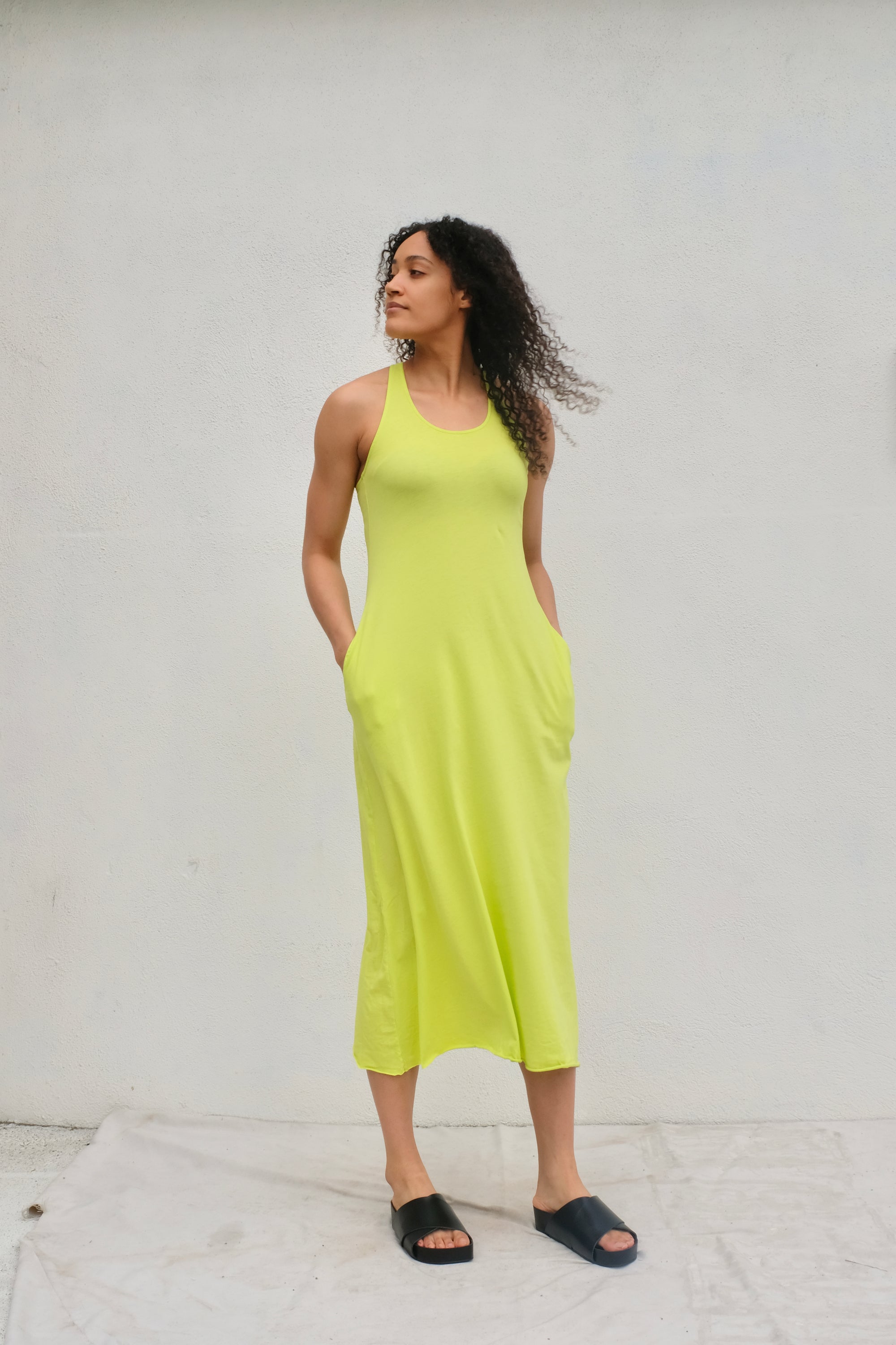 Stateside Cloud Jersey Bodycon Dress / Pear
