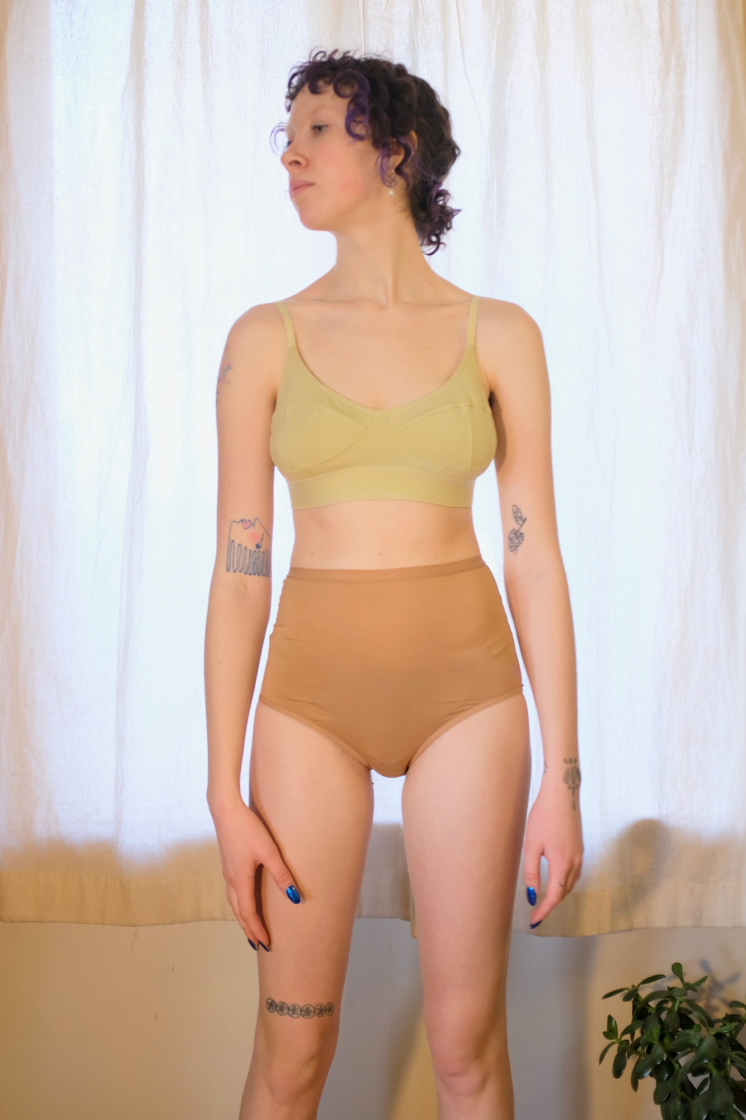 Baserange Highwaist Bell Pant, Aural (Nude)
