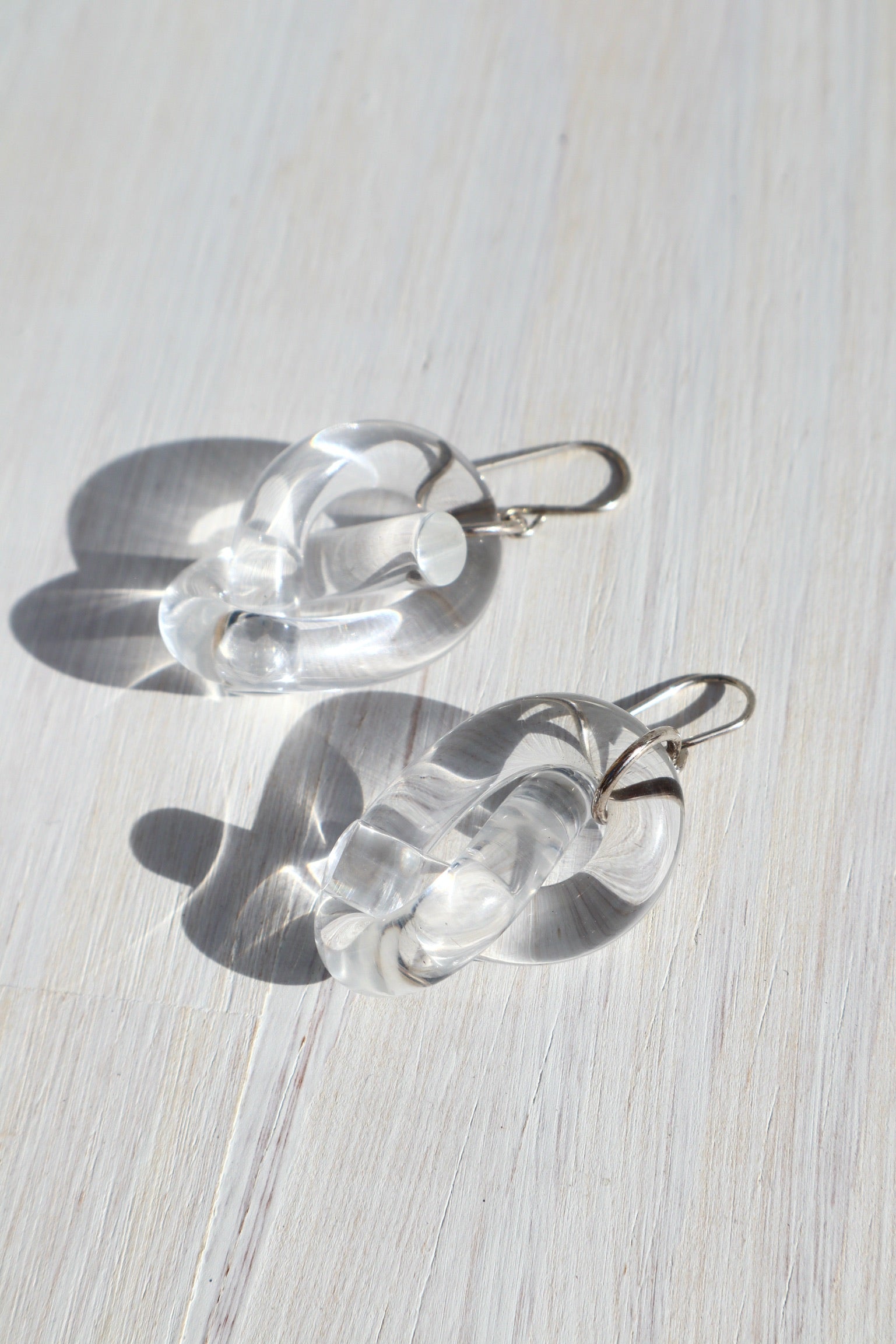 Knot Earrings / Clear