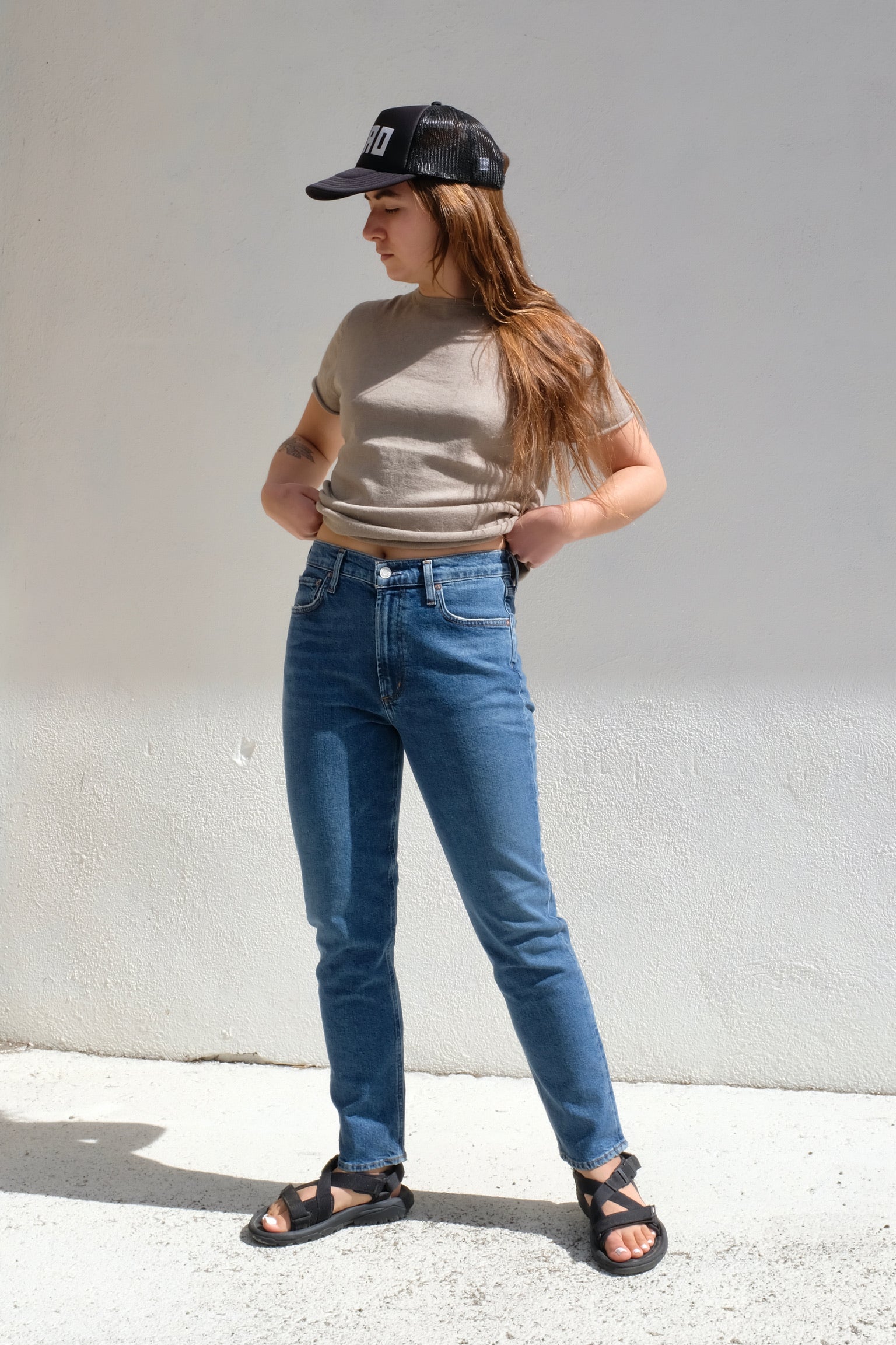 AGOLDE Merrel Mid Rise Straight Jean / Cinema