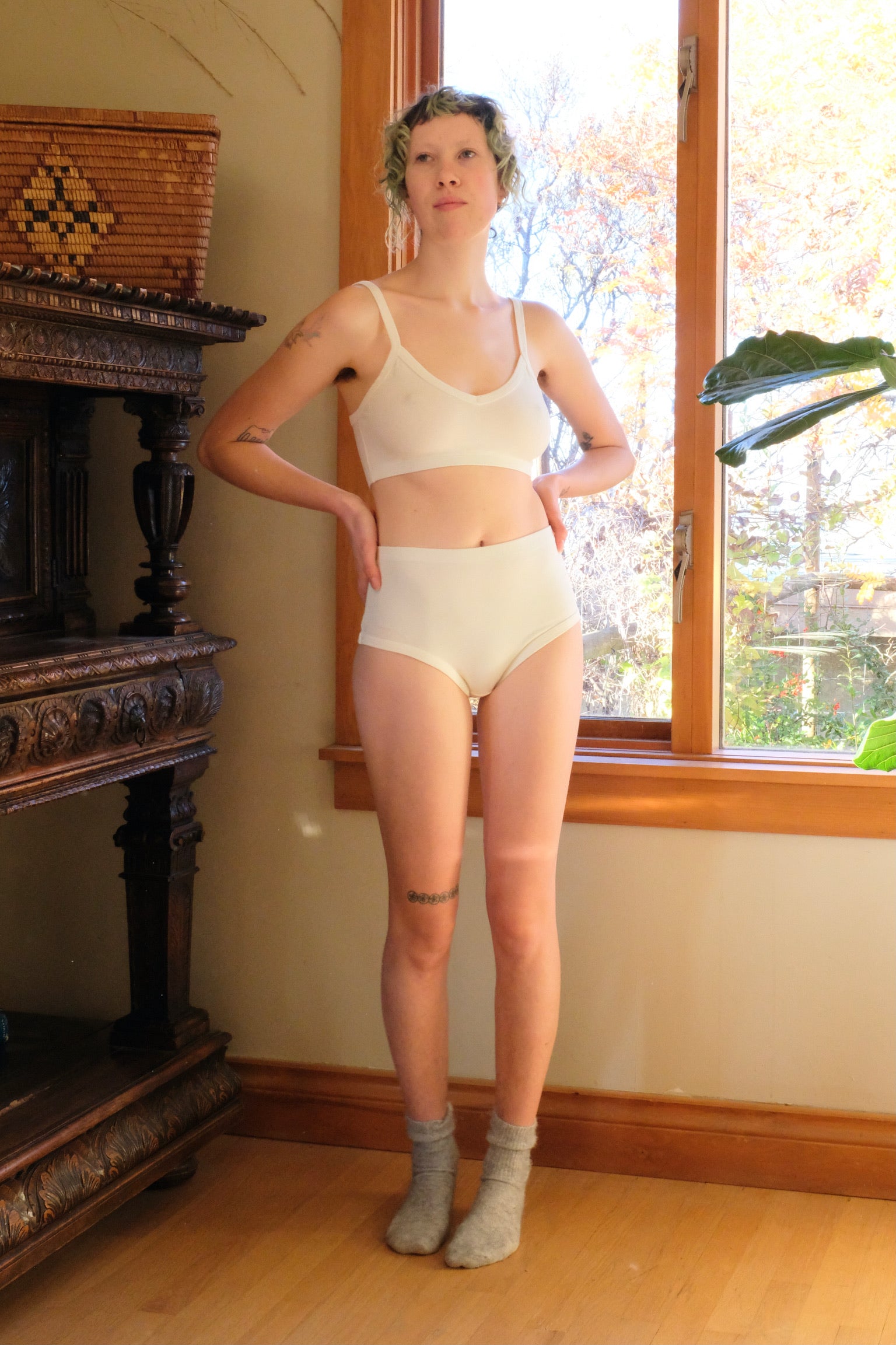 Jungmaven Bralette / Washed White