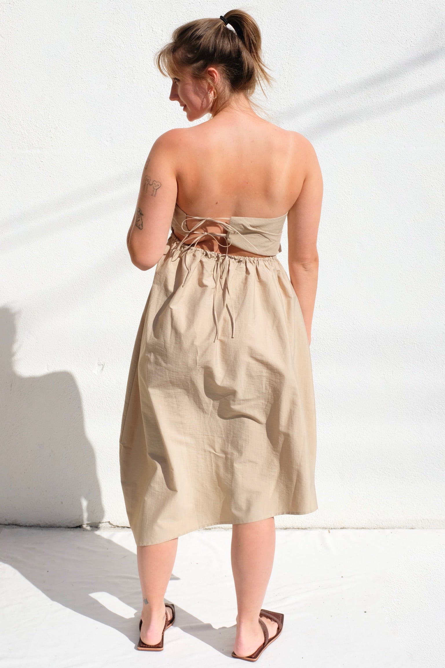 Cordera SS23 Strapless Dress / Toasted
