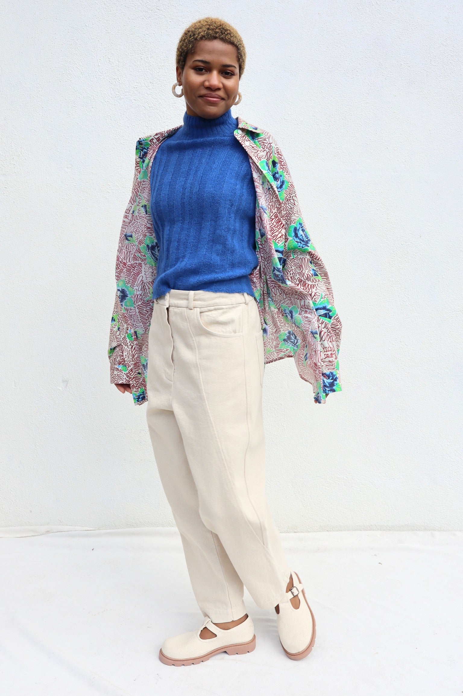 Cordera Crosswise Seam Pants / Natural