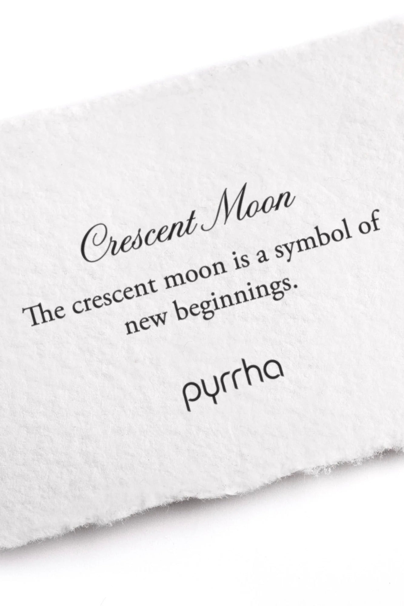 Pyrrha Crescent Moon Symbol Charm / Bronze
