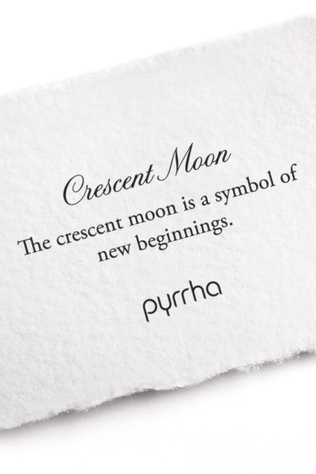 Pyrrha Crescent Moon Symbol Charm / Bronze