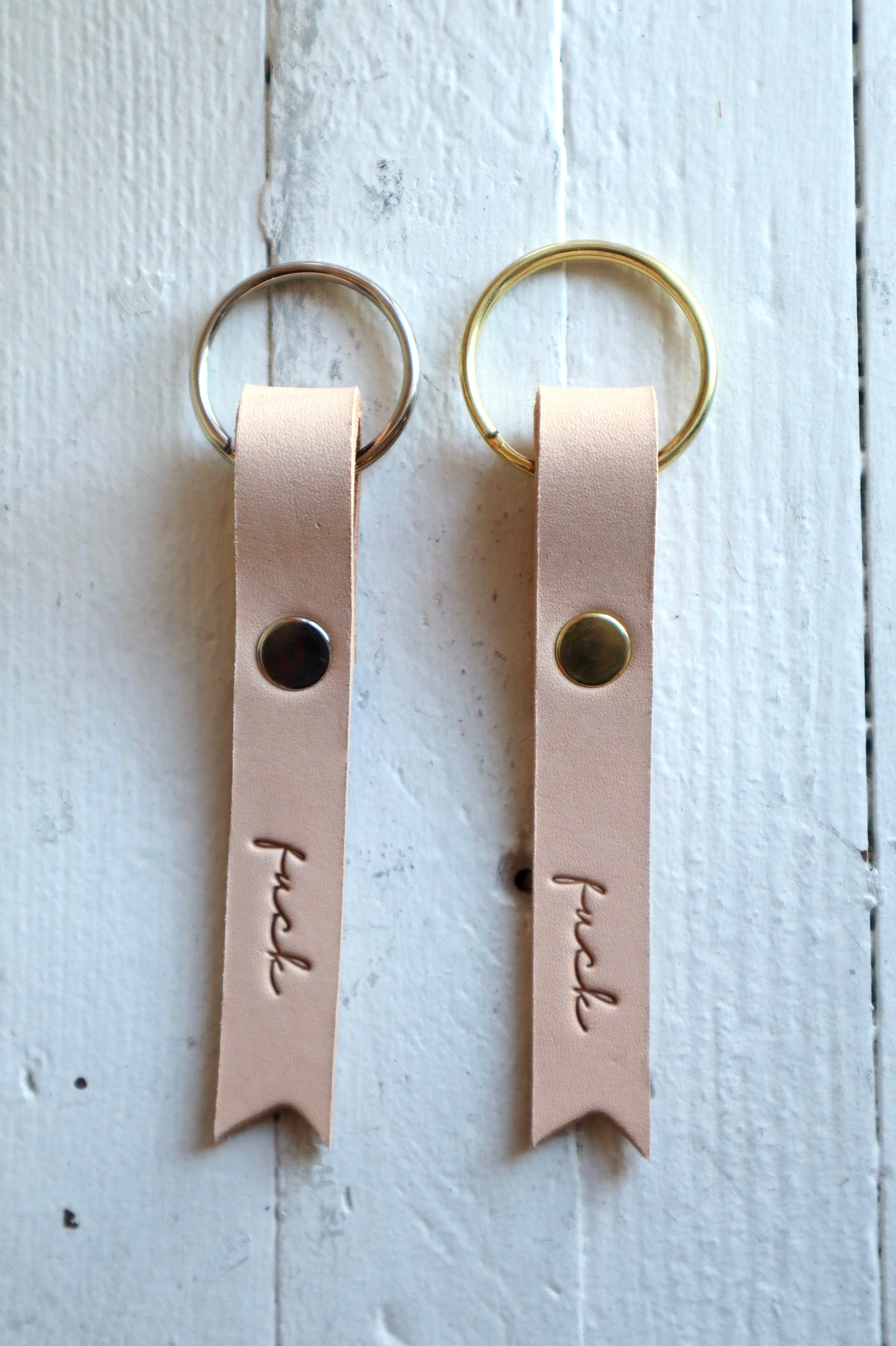 Loper &amp; Haas Keychain / Natural with Brass