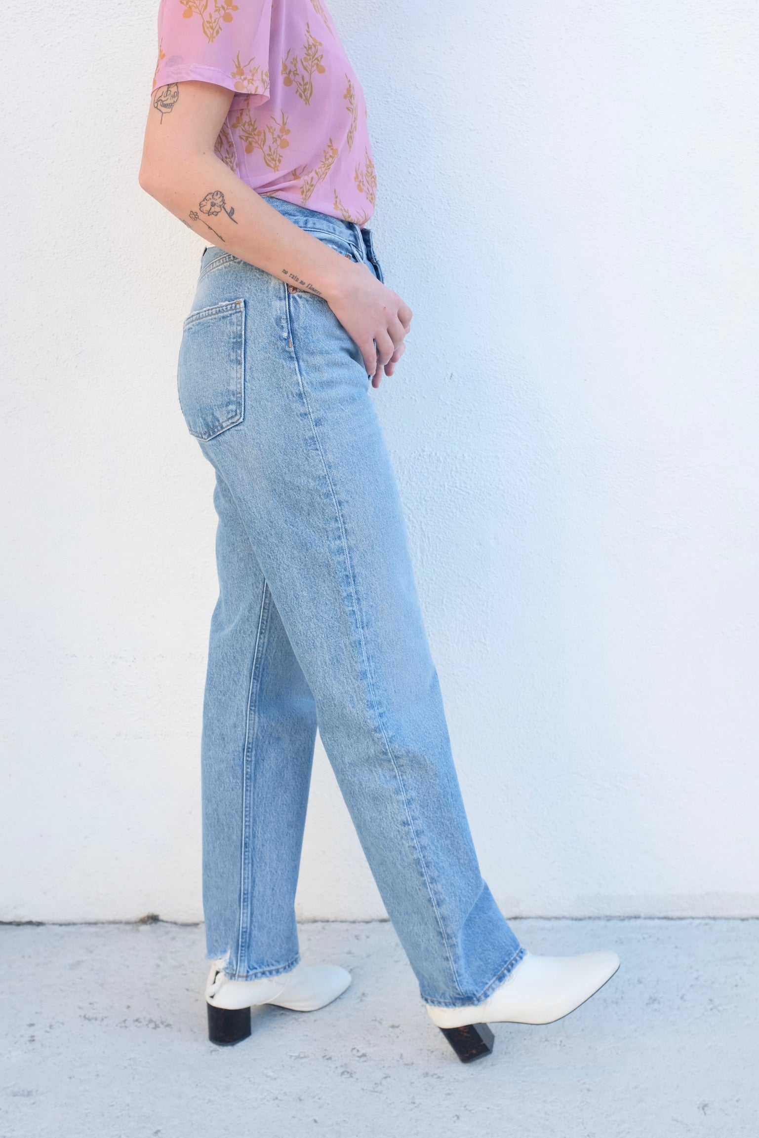 Vintage High Waisted Western Jeans 80s, Mom Baggy Loose Fit Jeans
