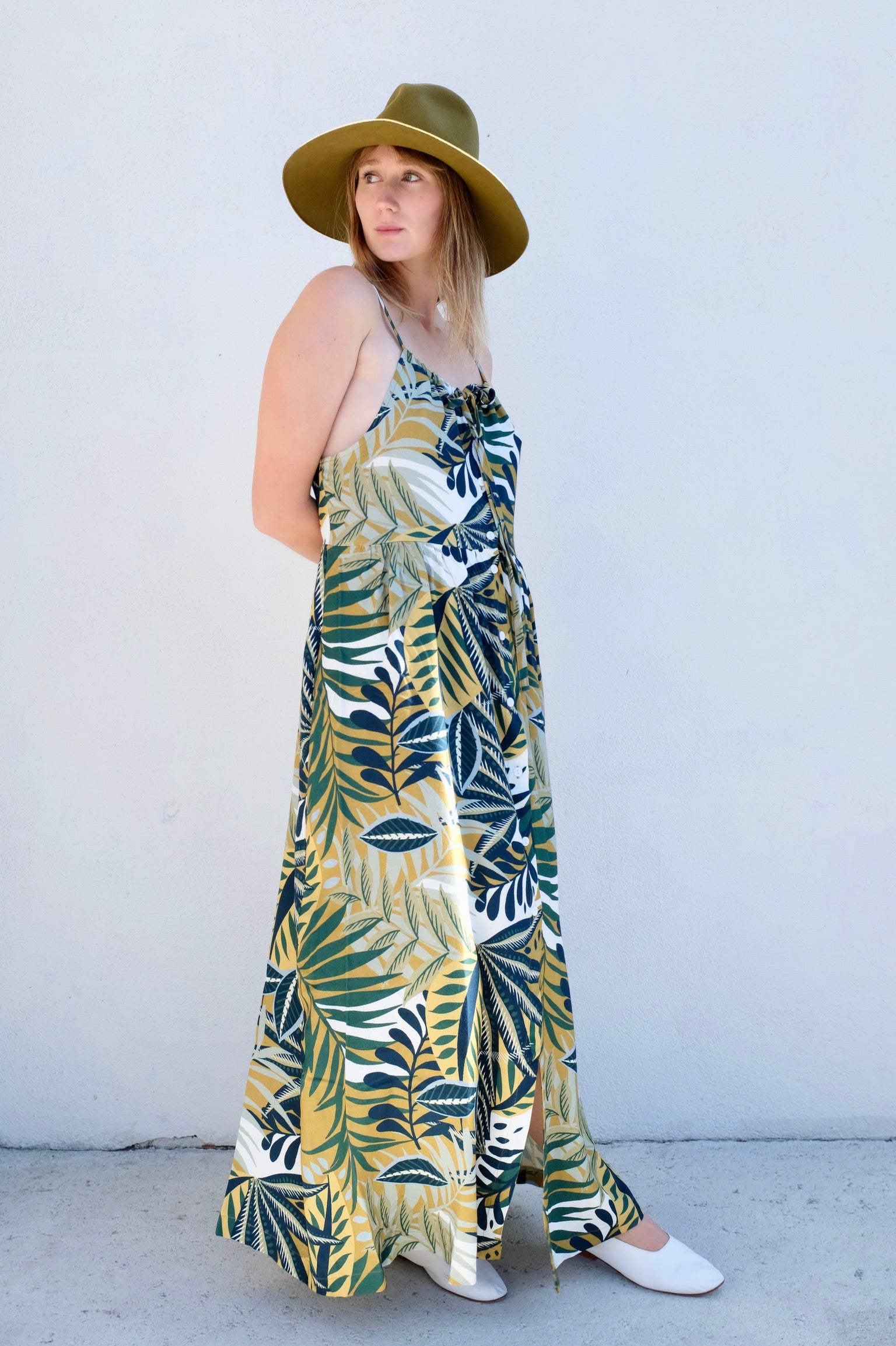 SS23 Lanai Dress / Green Floral – ad hoc penticton