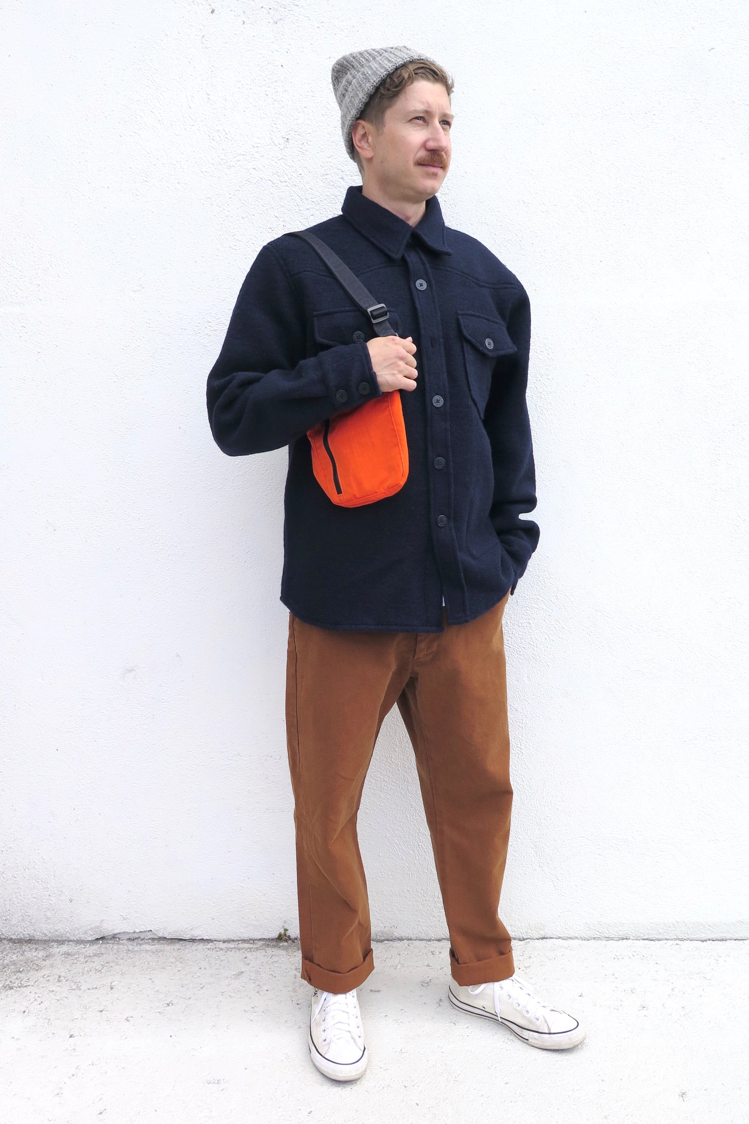 Eat Dust CPO Shirt Boiled Wool / Navy
