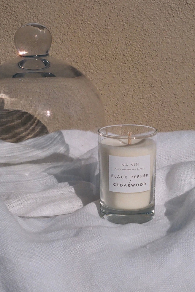 Black Pepper Cedarwood Soy Wax Candle