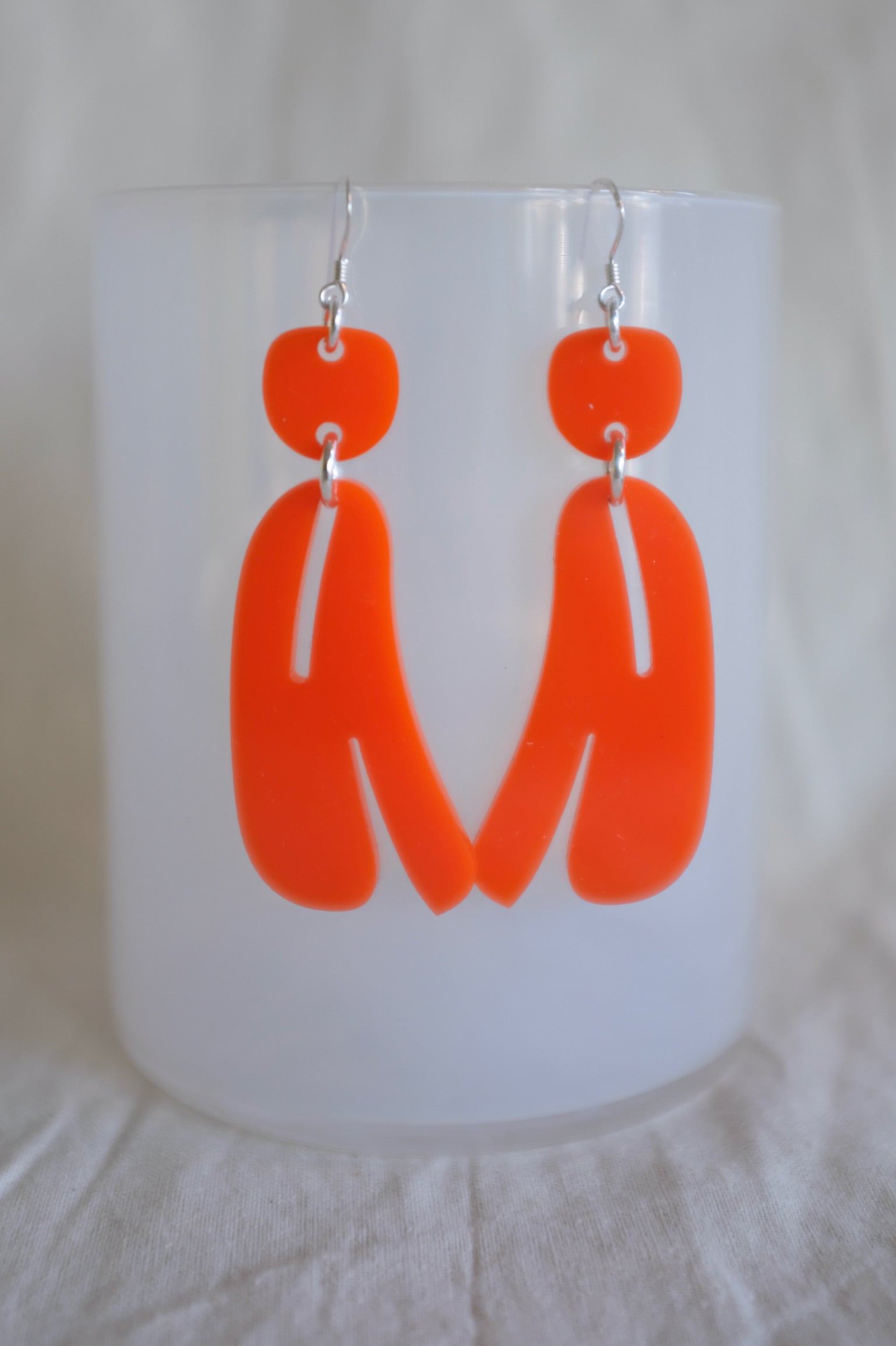 Warren Steven Scott Mini Slash Ovoid Elongated, Orange