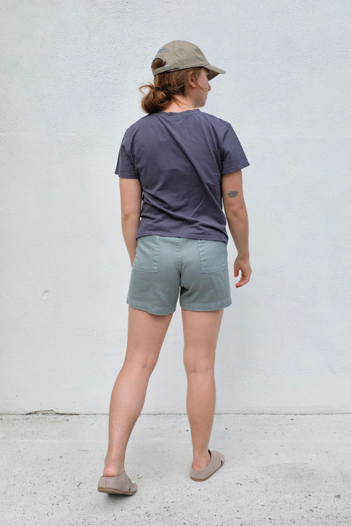 Jungmaven Cropped Ojai Tee / Diesel Gray