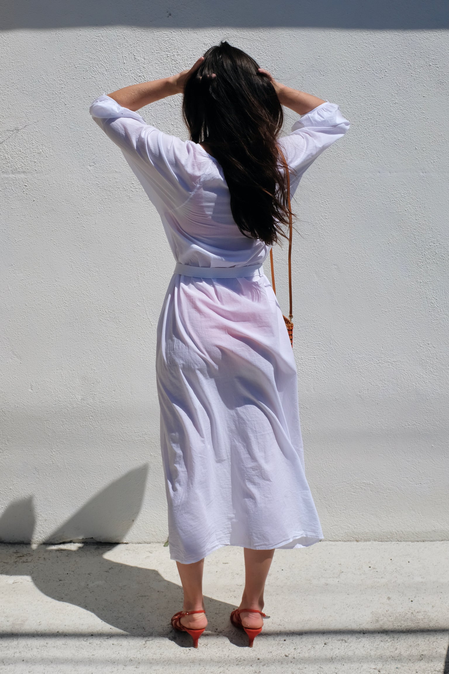 Cali Dreaming Billow Dress / Pure White