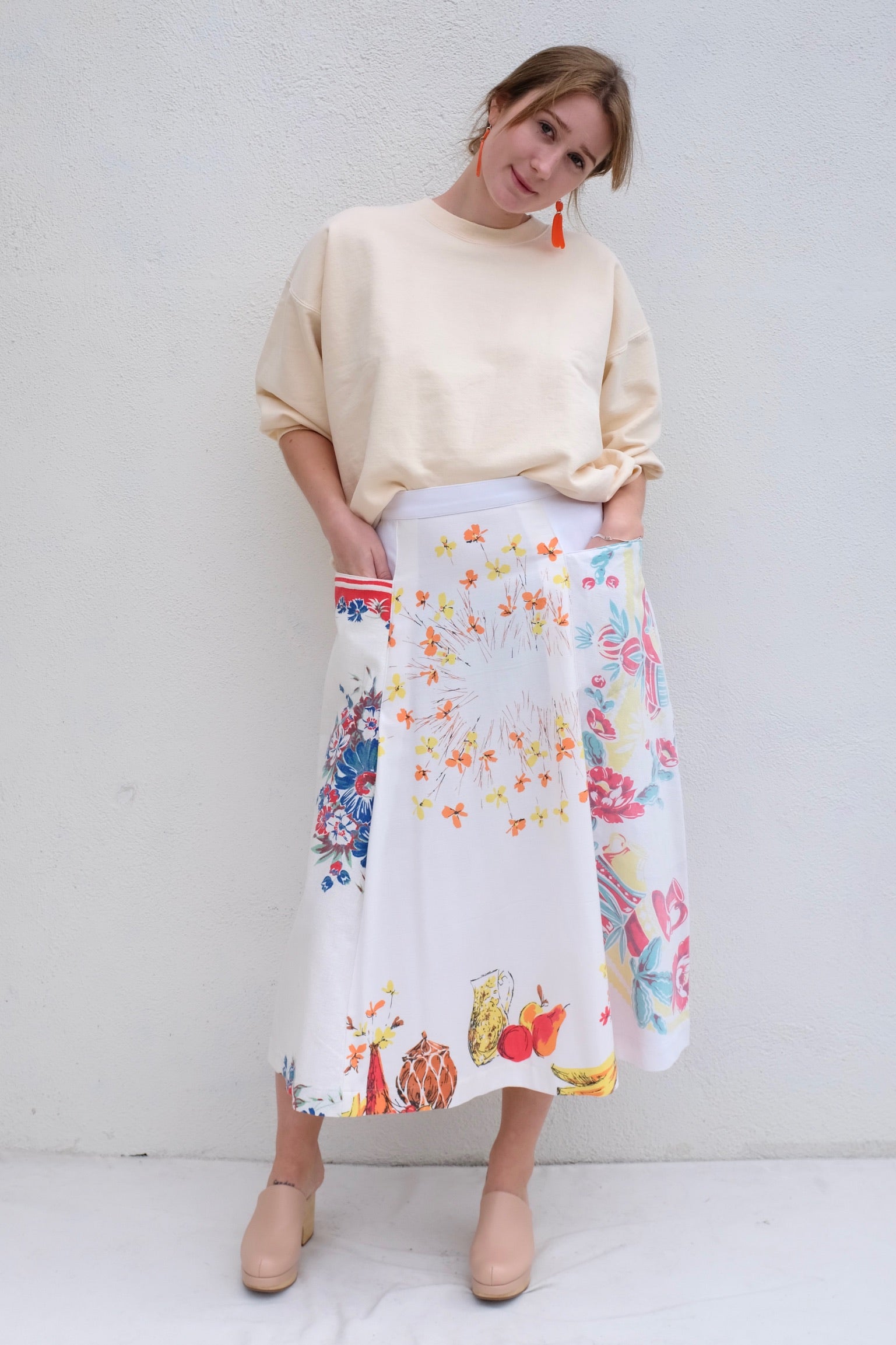 Carleen Dinner Party Skirt, OOAK Tablecloth 2