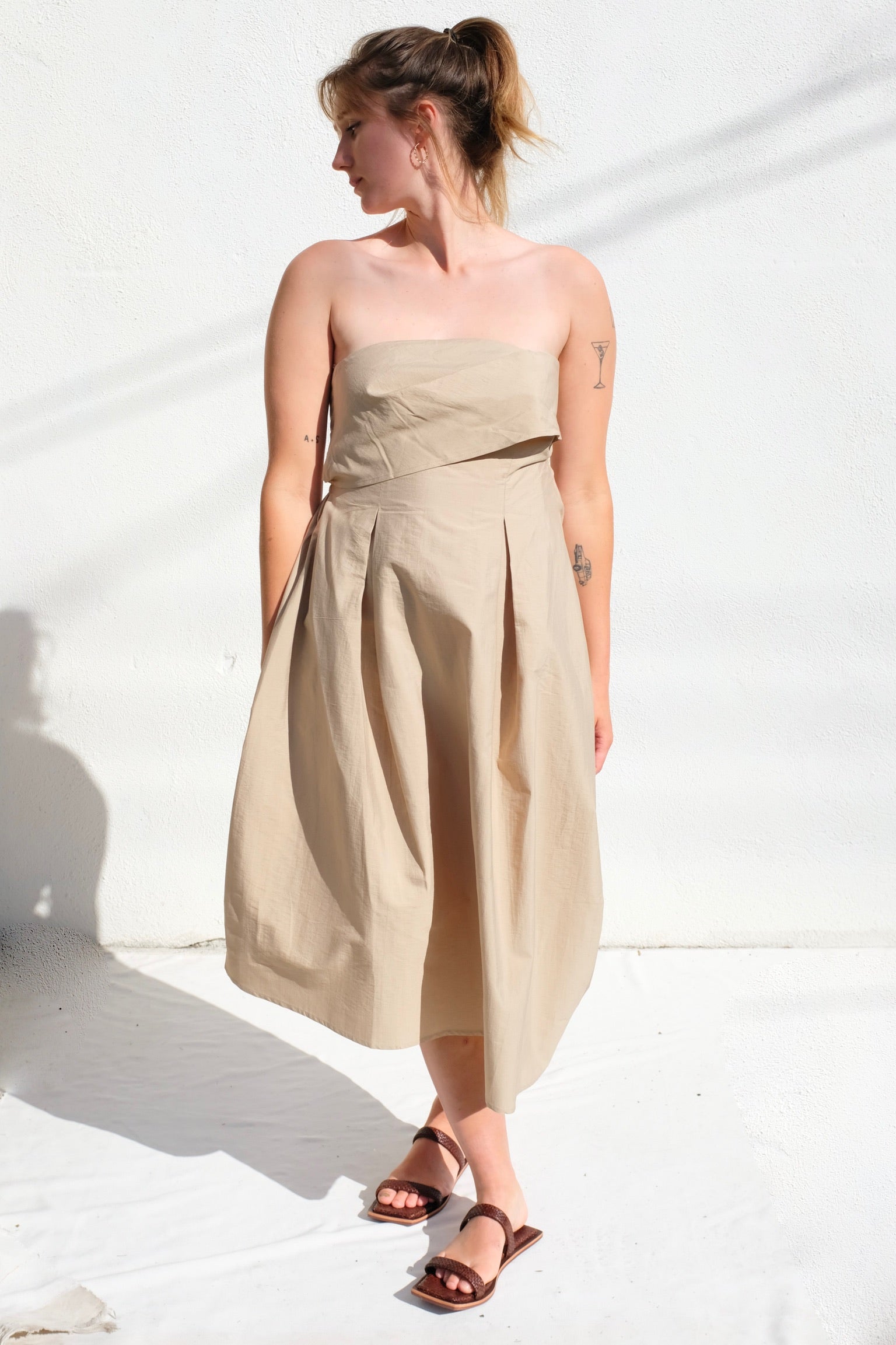 Cordera SS23 Strapless Dress / Toasted
