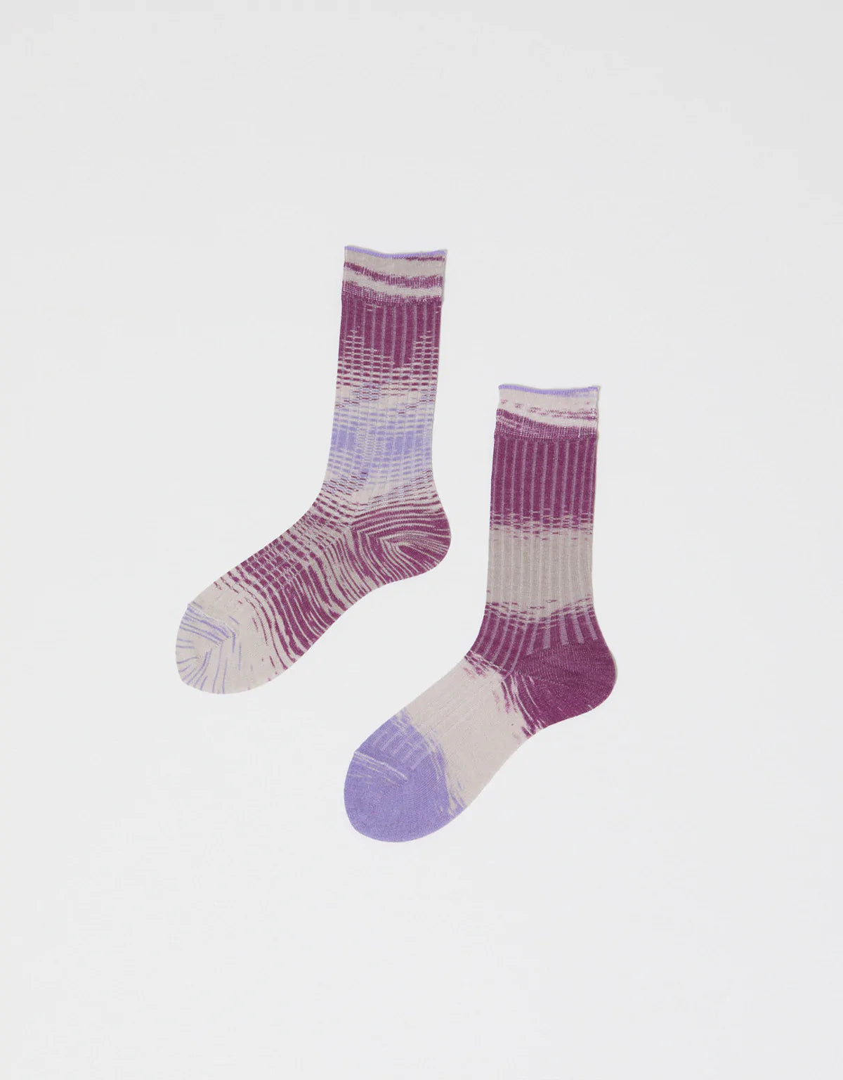 Atelier Delphine Kasuri Socks, Purply Sky