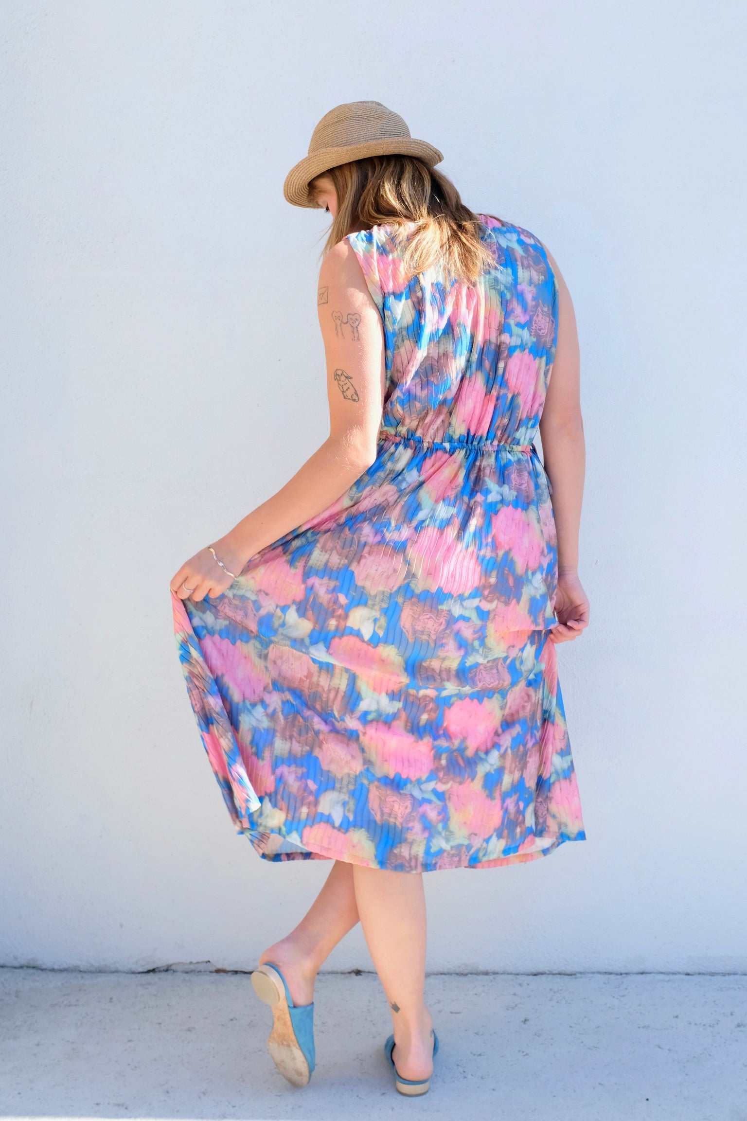 No. 6 Phoebe Dress / Blue Wash Rose