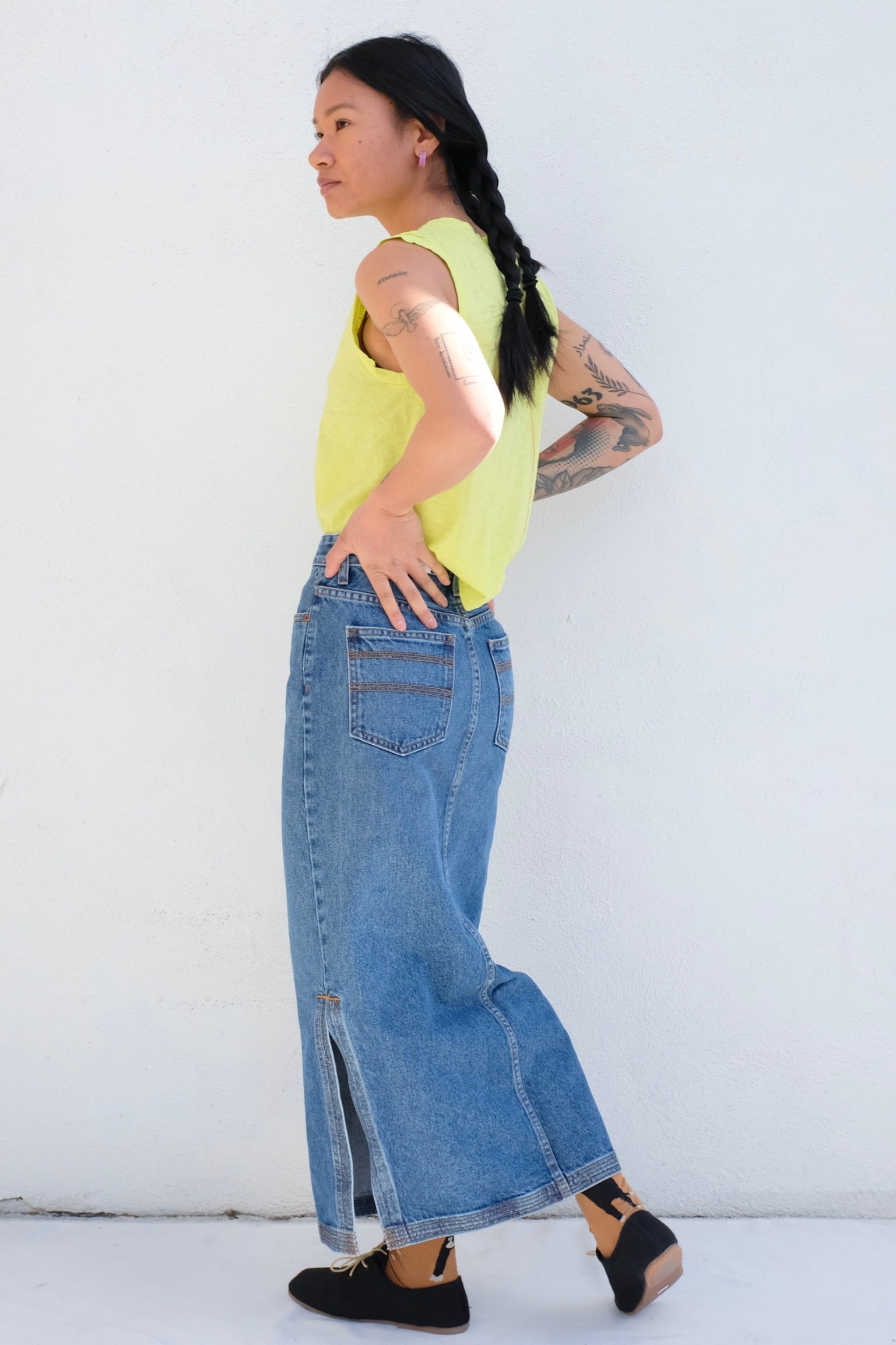 B-Sides Carrera Jean Skirt / Leo