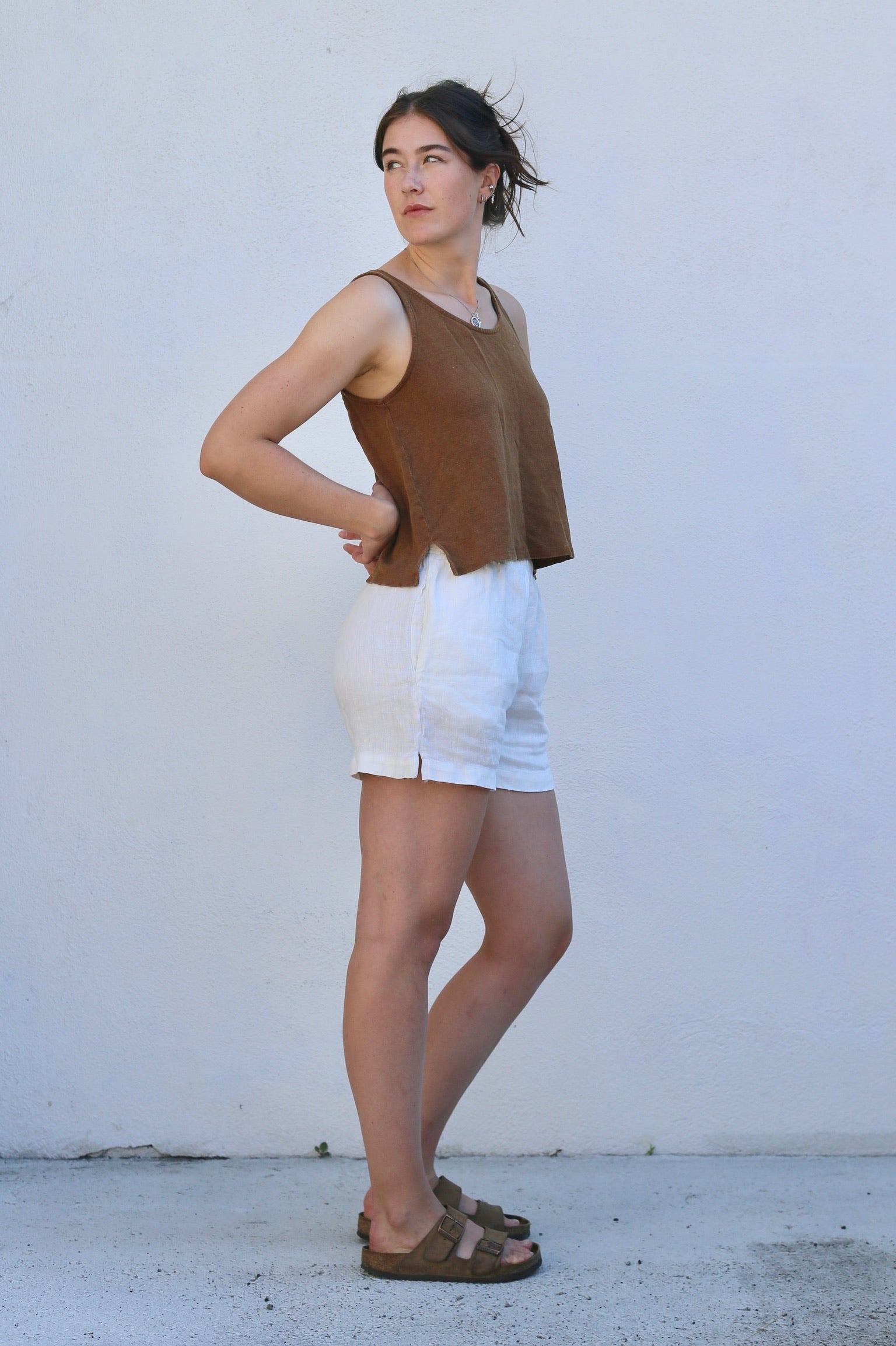 Jungmaven Makena 100% Hemp Linen Short / Washed White