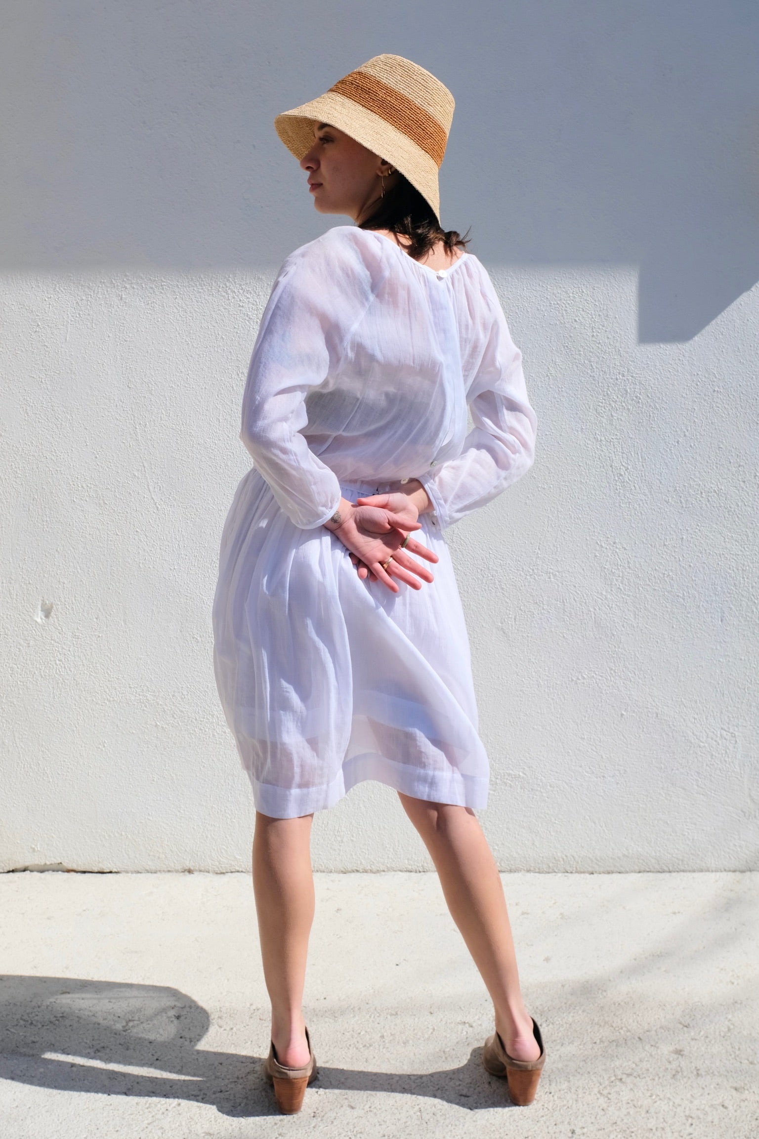 Raglan Touring Dress / White