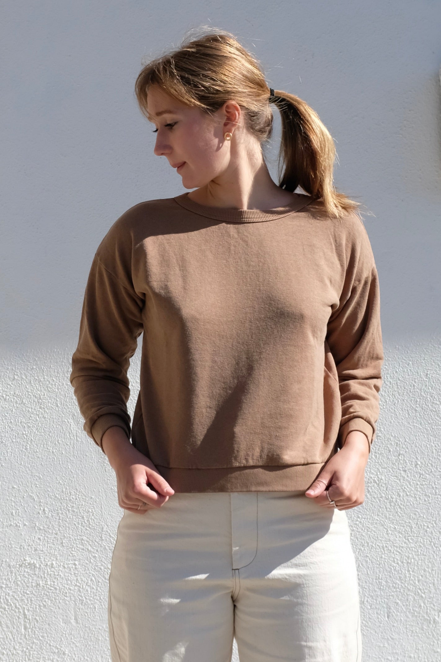 Jungmaven Crux Crop Sweatshirt / Coyote