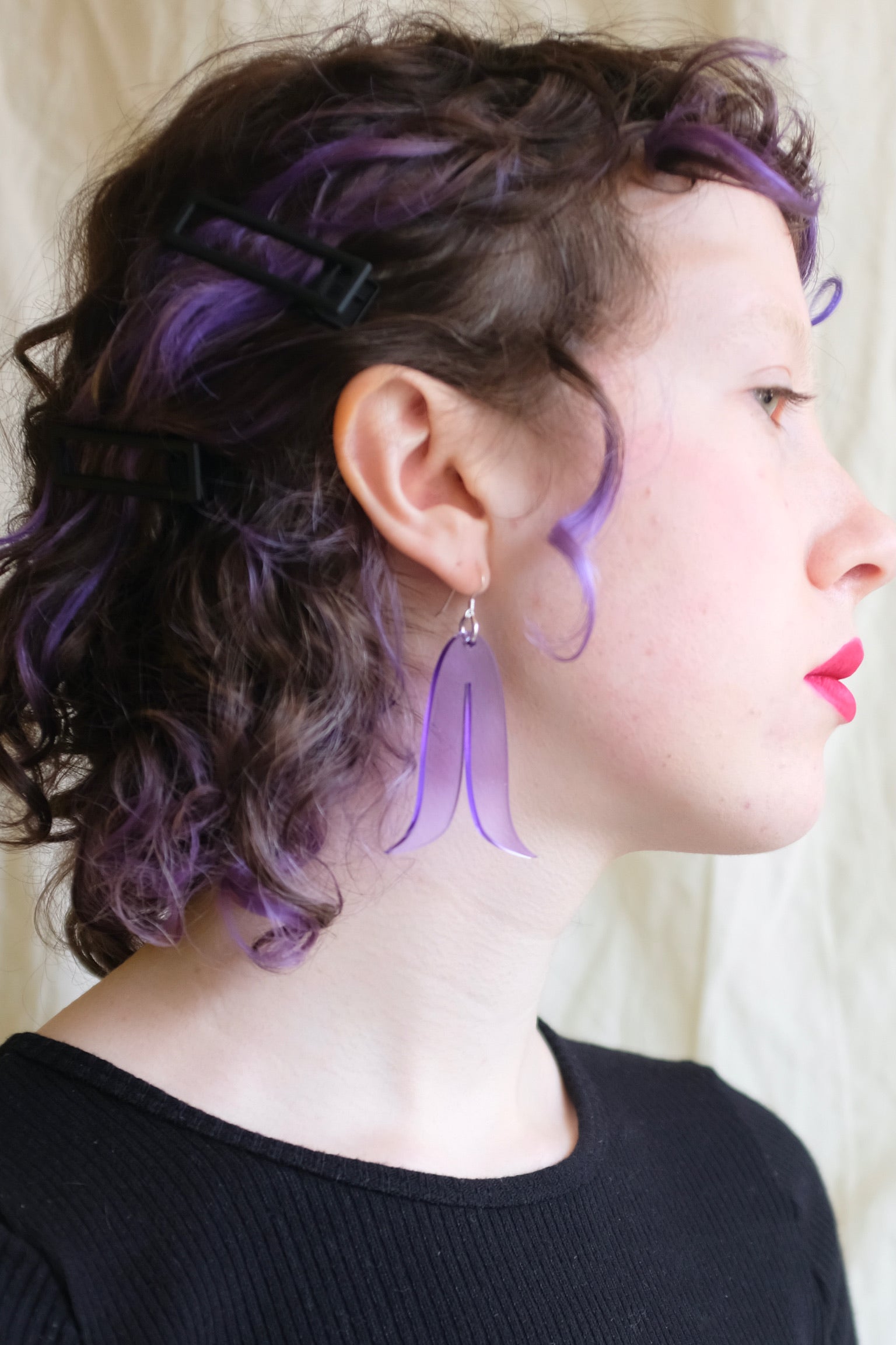 Warren Steven Scott Join Feather Large, Trans Violet