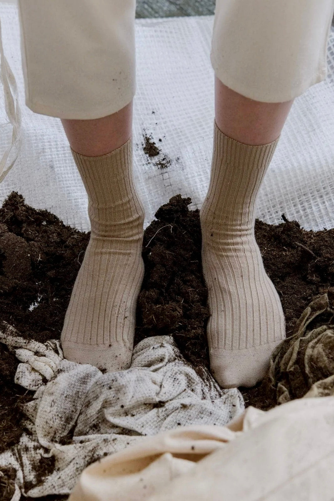 Baserange Rib Ankle Sock / Volga Melange