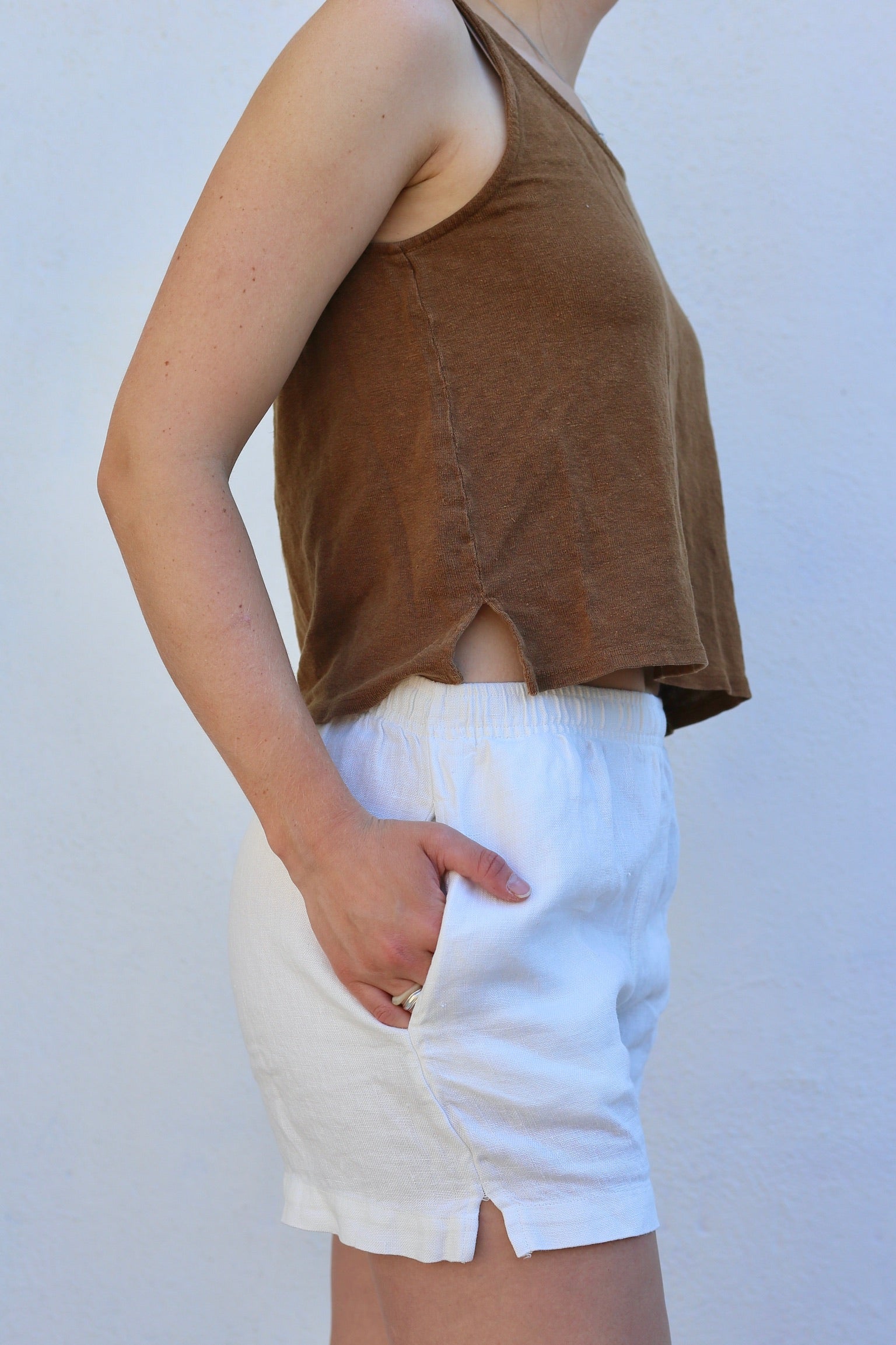 Jungmaven Makena 100% Hemp Linen Short / Washed White