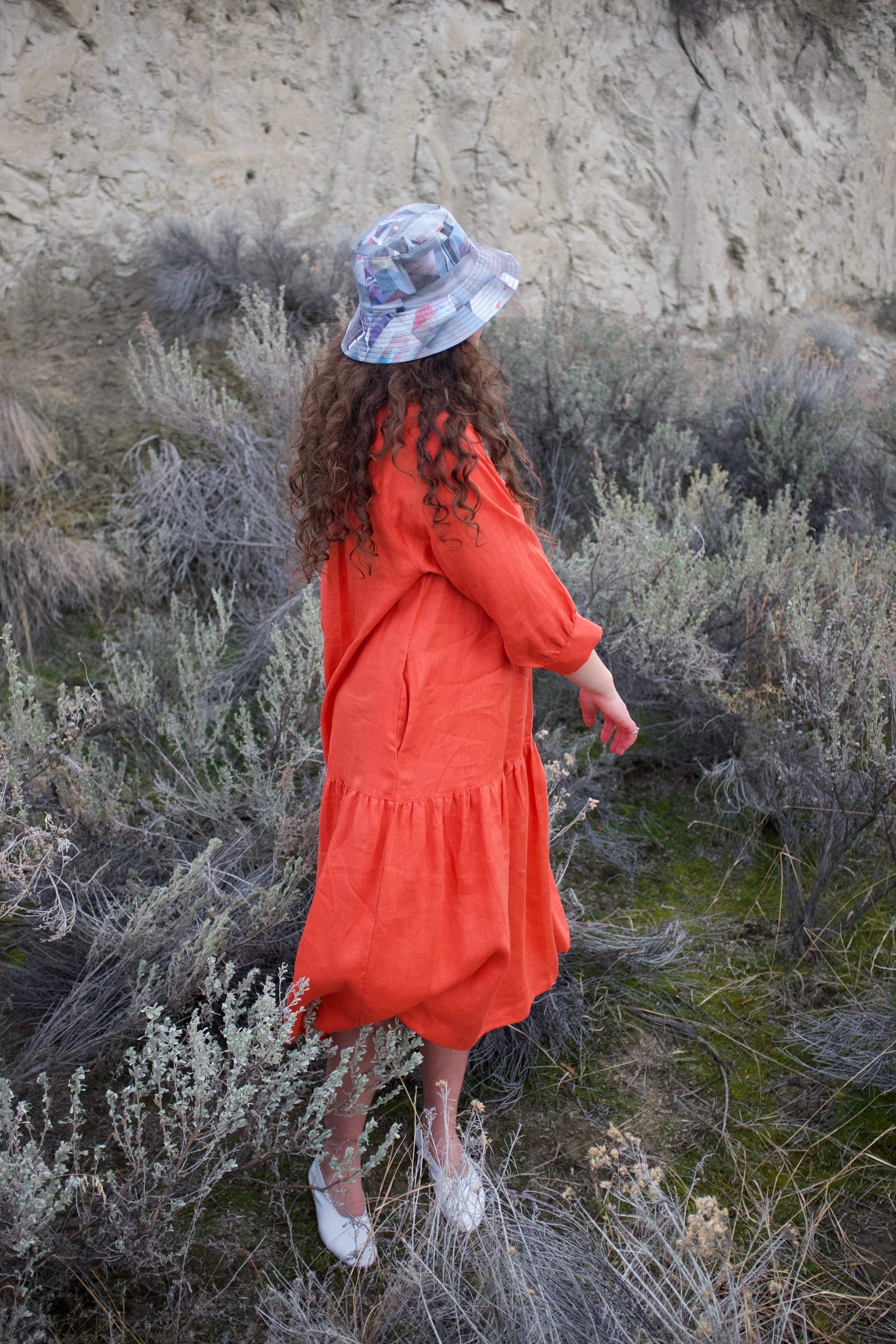 Clyde Ebi Bucket Hat / Maya Beaudry Stair Print