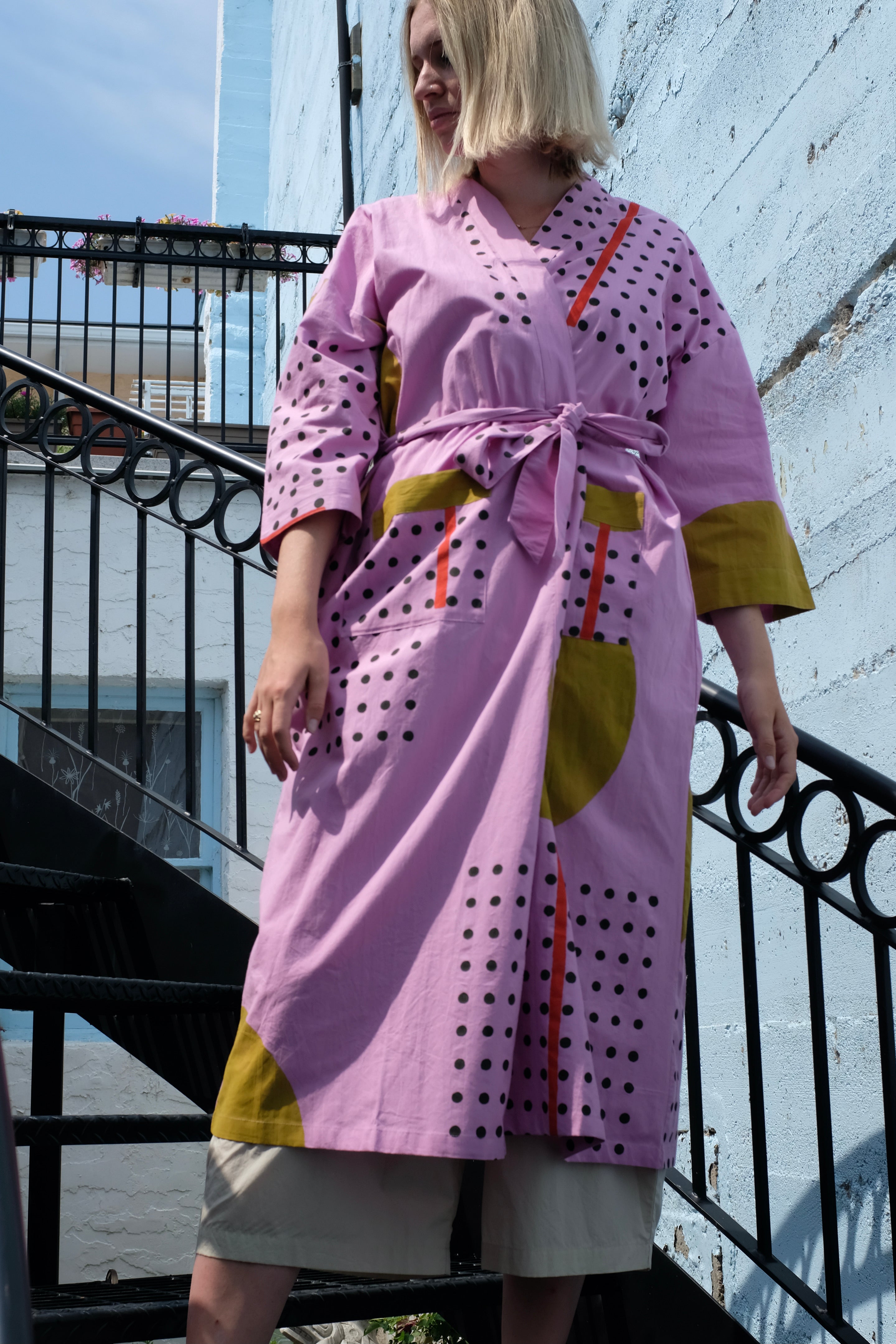 Block Shop Bird of Paradise Robe / Lilac