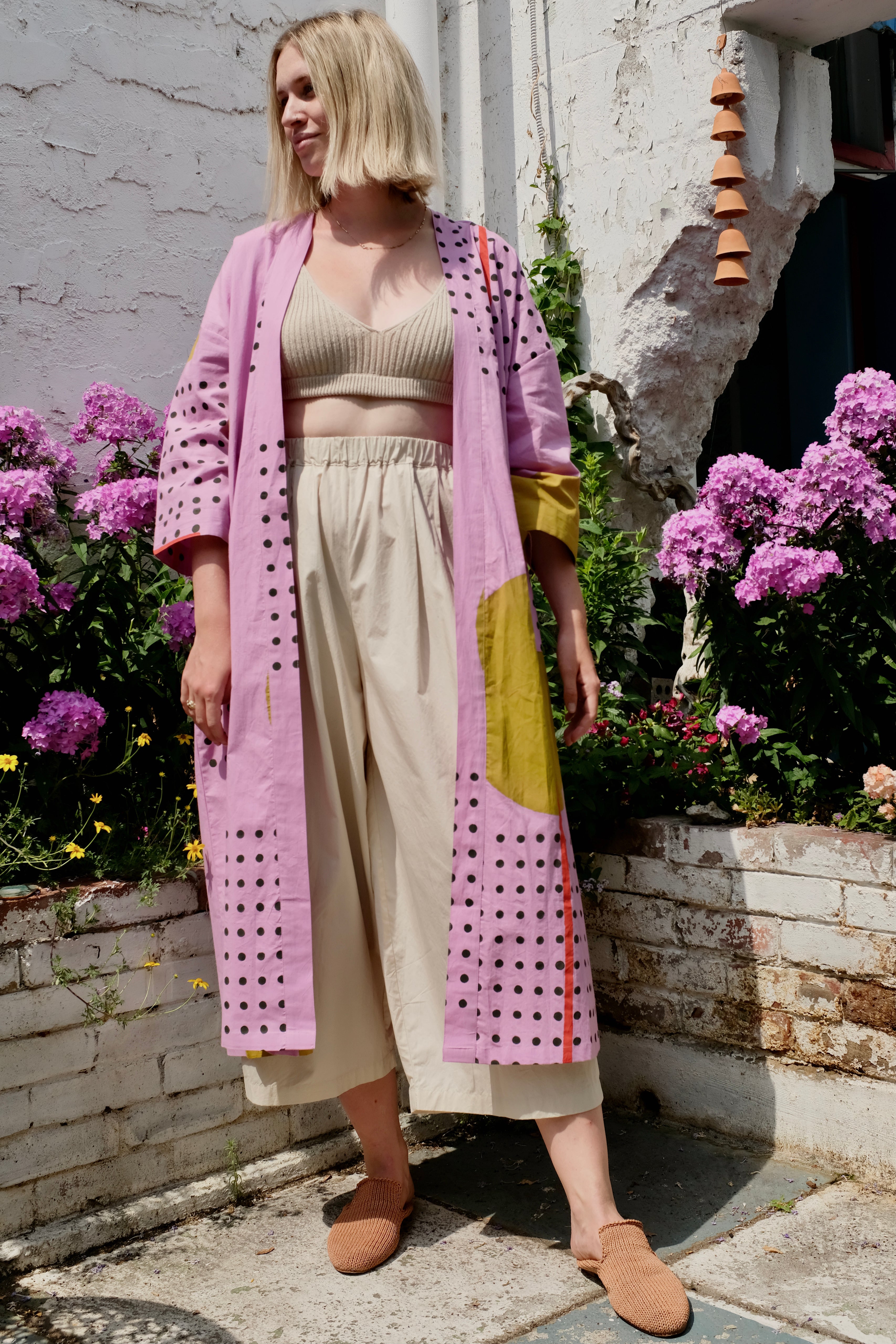 Block Shop Bird of Paradise Robe / Lilac