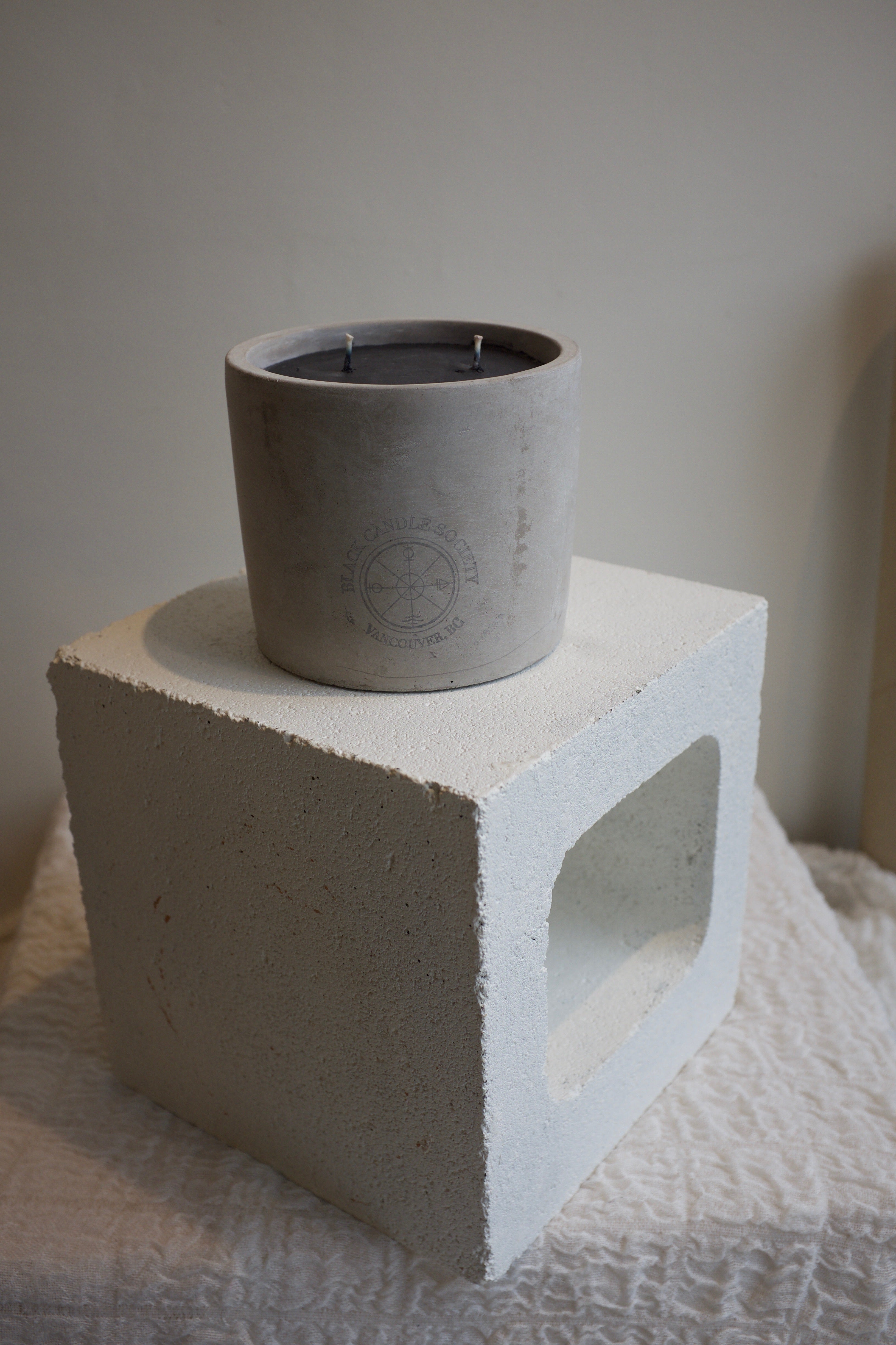 BCS Large Concrete Candle
