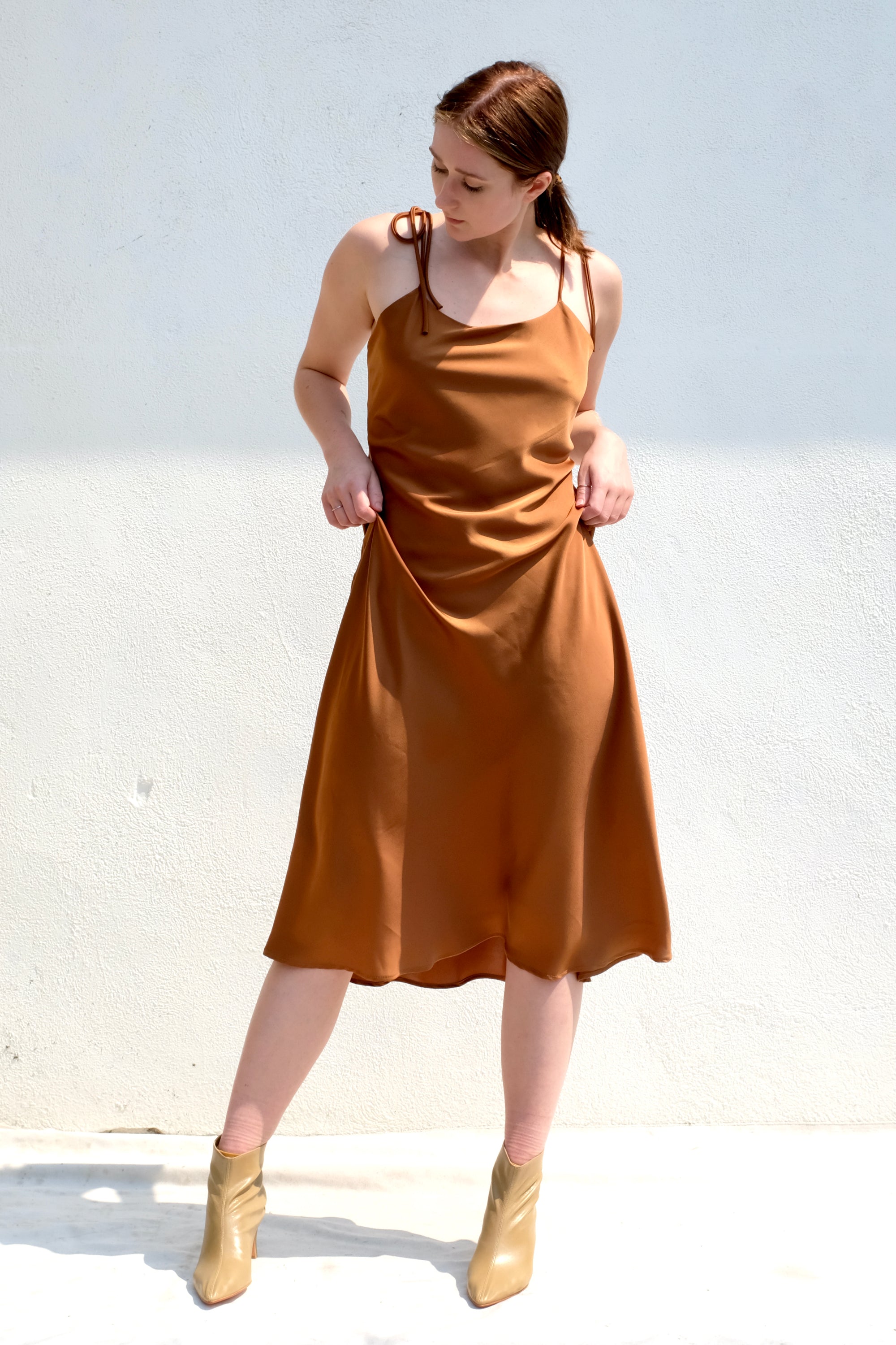 Bronze Age Heartbreak Slip Dress / Cocoa