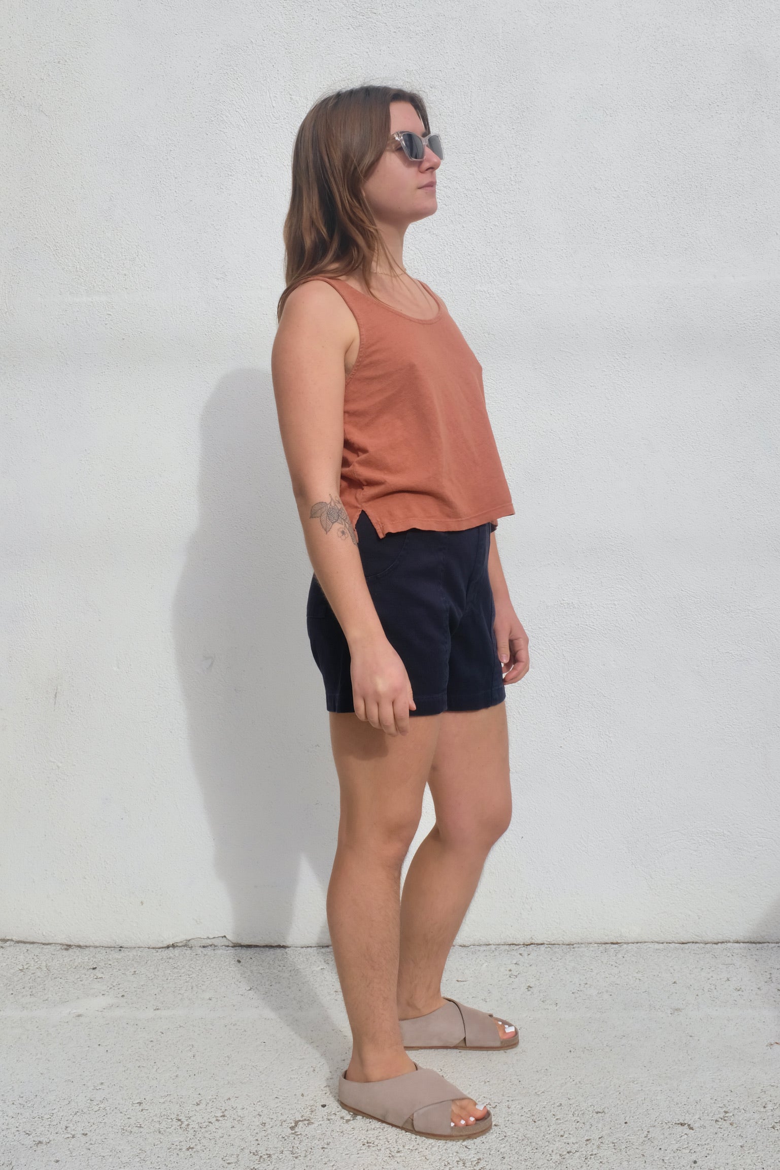 Jungmaven Cropped Tank / Terracotta