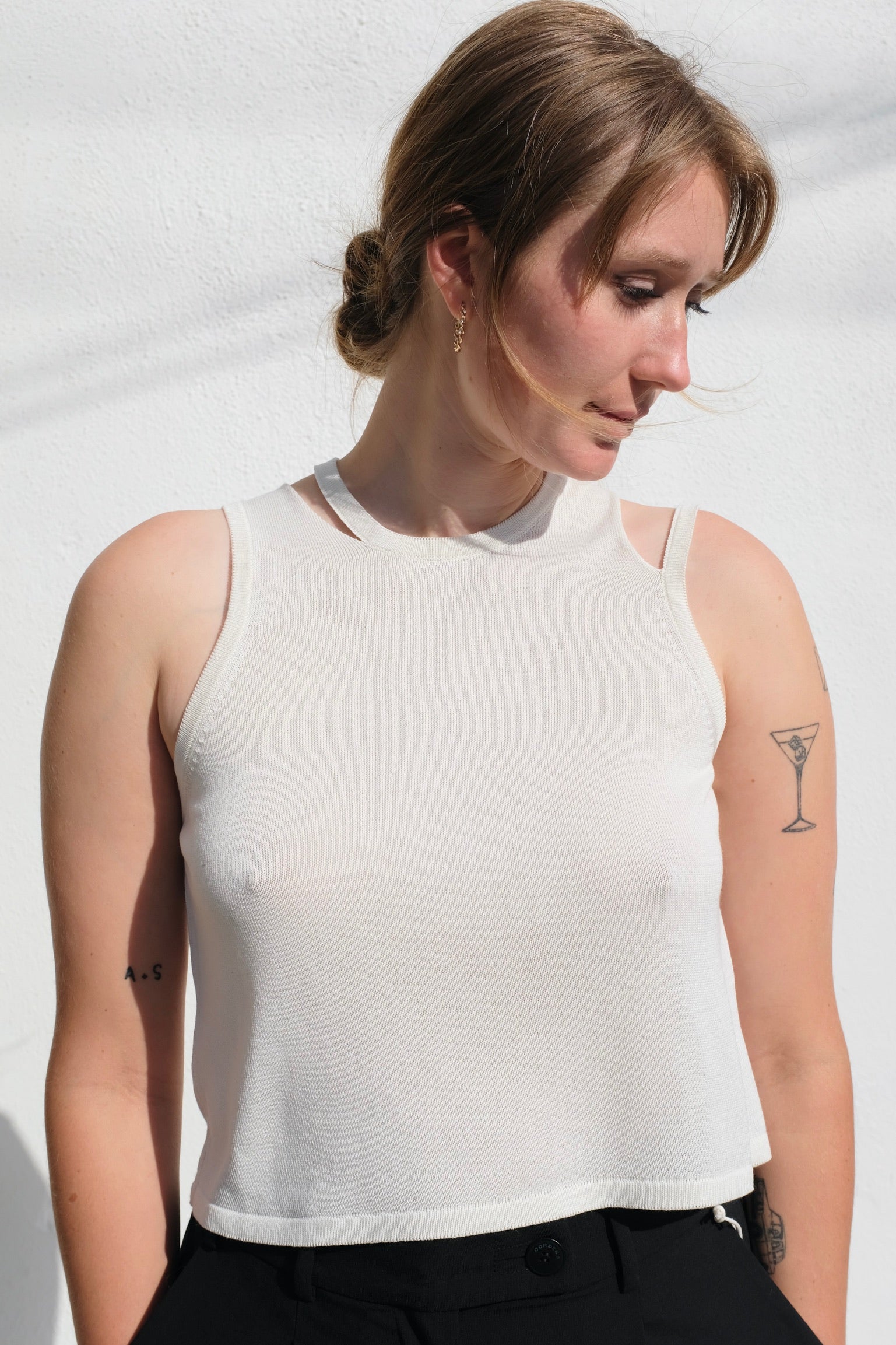 Cordera SS23 Viscose Cut Out Top / Marshmallow